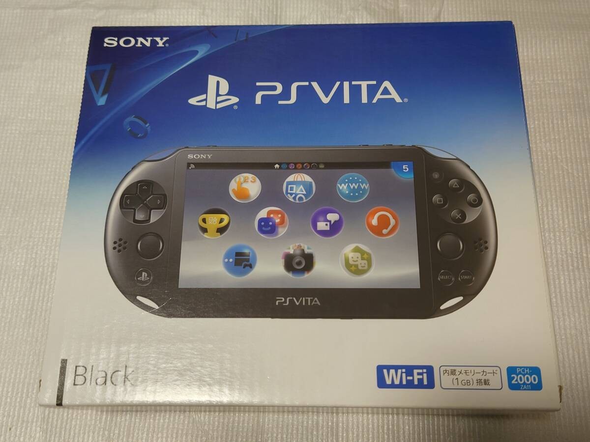 PlayStation Vita PCH-2000 Black Wi-Fi Model 8GB Memory Card