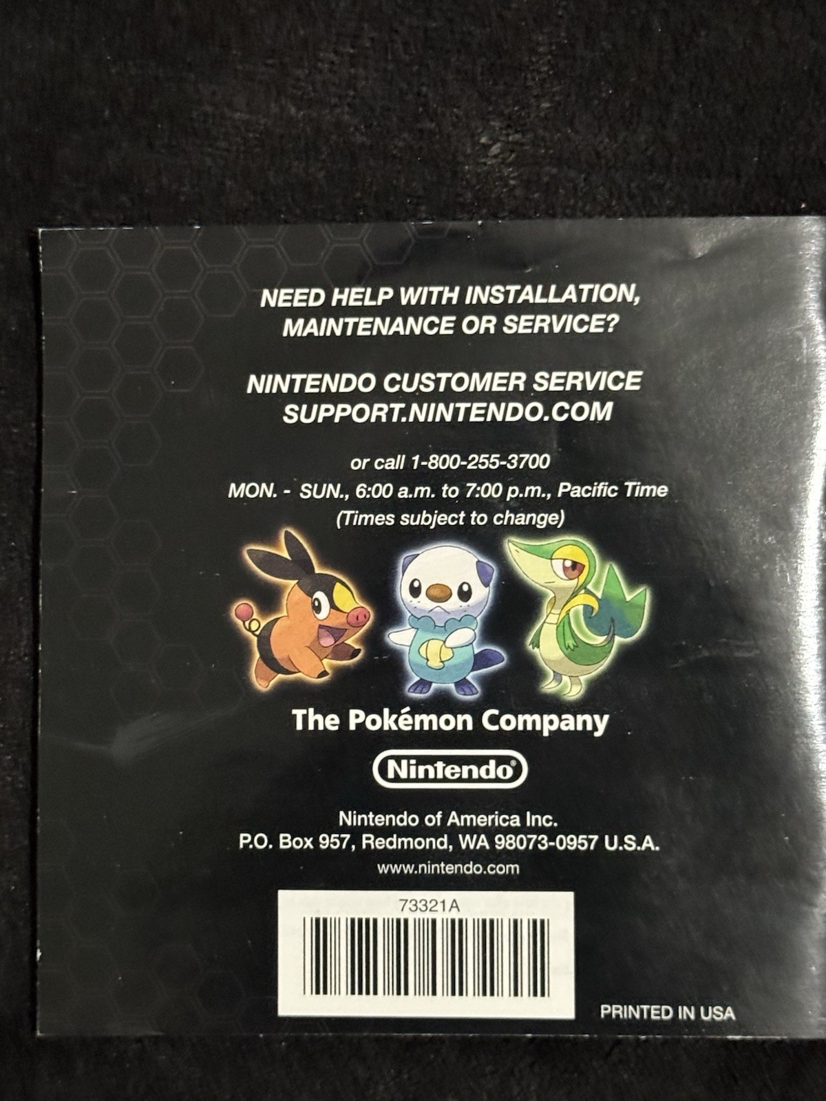 Nintendo DS Pokemon Black Version with Manual