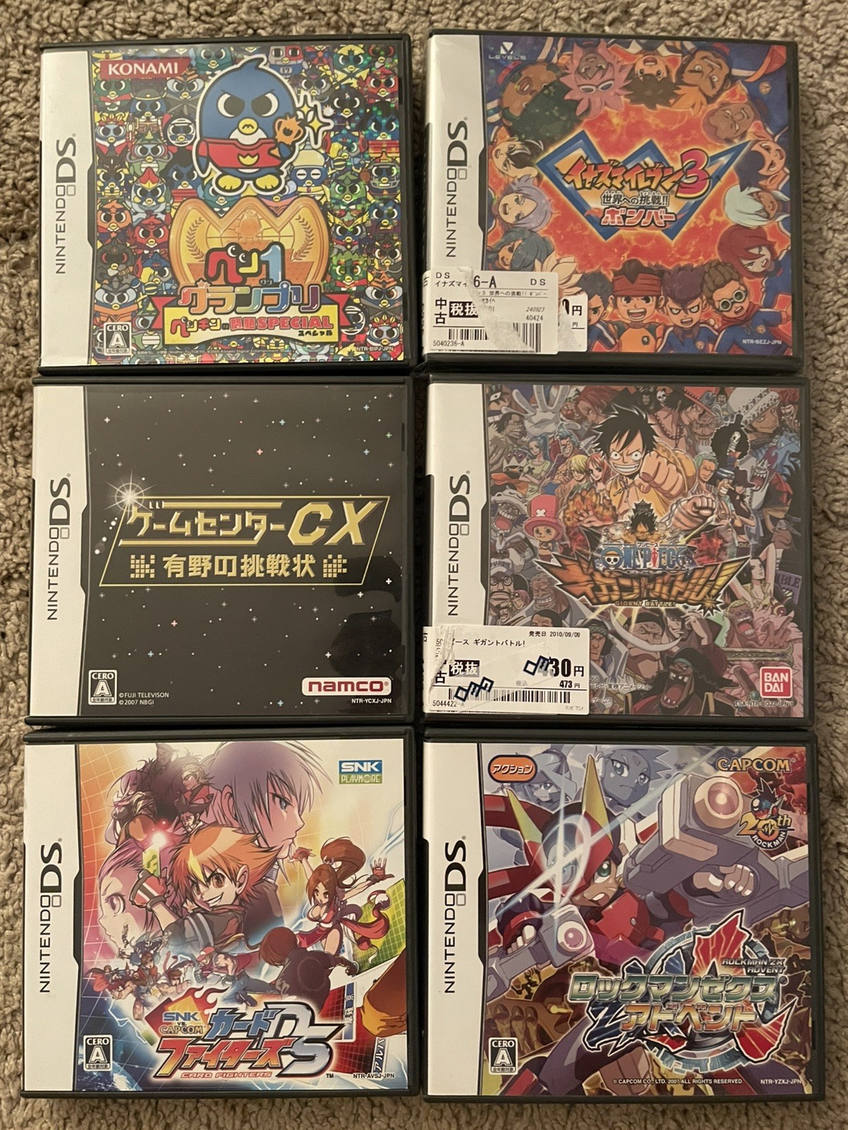 Lot of 6 Japanese Nintendo DS Games Japan One Piece SNK vs Capcom US Seller Lot
