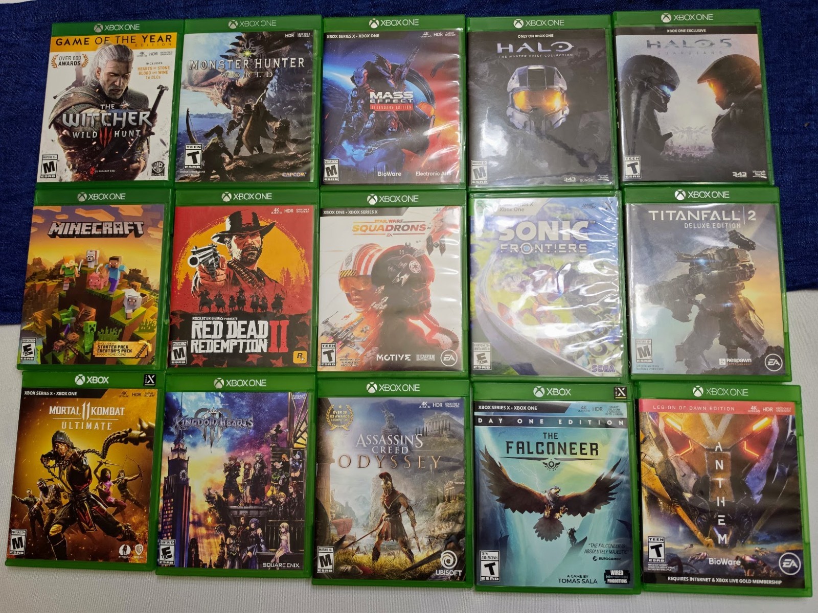 Xbox One Game Lot 15 Games Halo Red Dead Witcher Sonic Assassin’s Creed MK11
