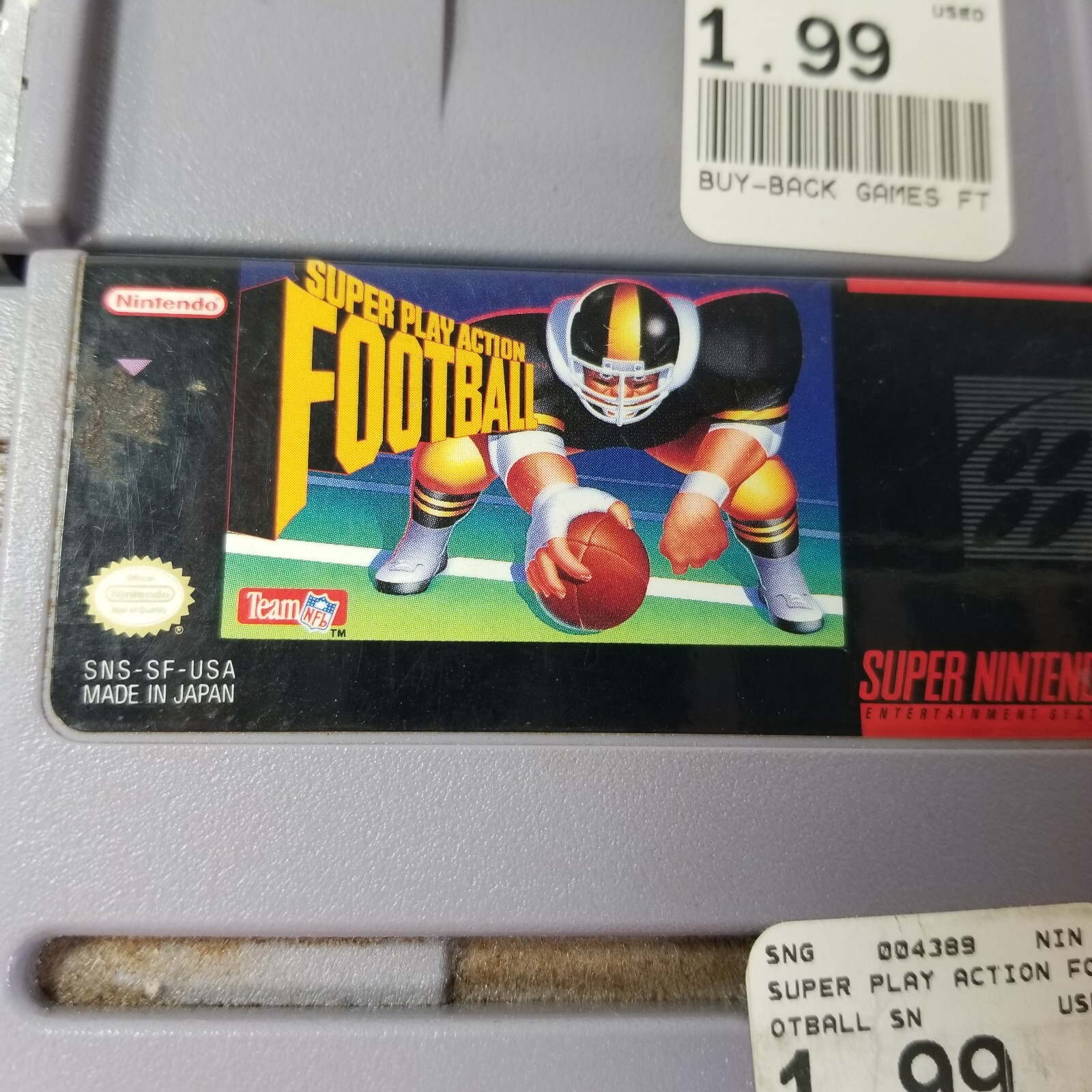 Super Play Action Football & Super Slam Dunk (Super Nintendo) SNES Basketball