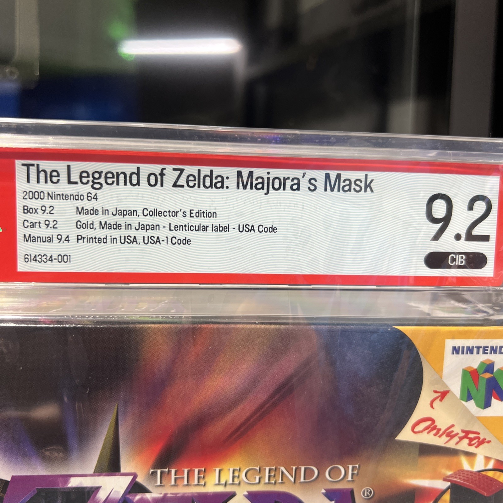 The Legend of Zelda: Majora’s Mask – Collector’s Edition (N64) – PSA 9.2 CIB