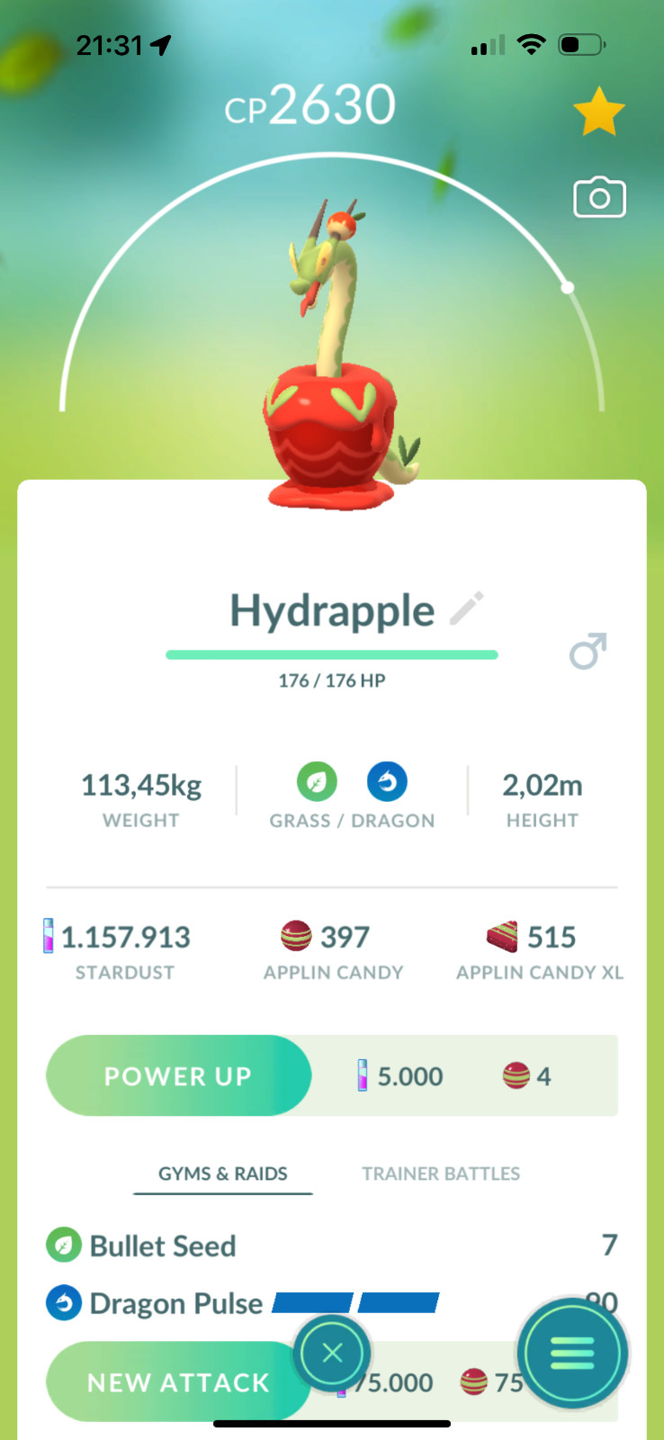 Hydrapple ,Appletun , Flapple, Dipplin, Applin x 50 | Mini P T C