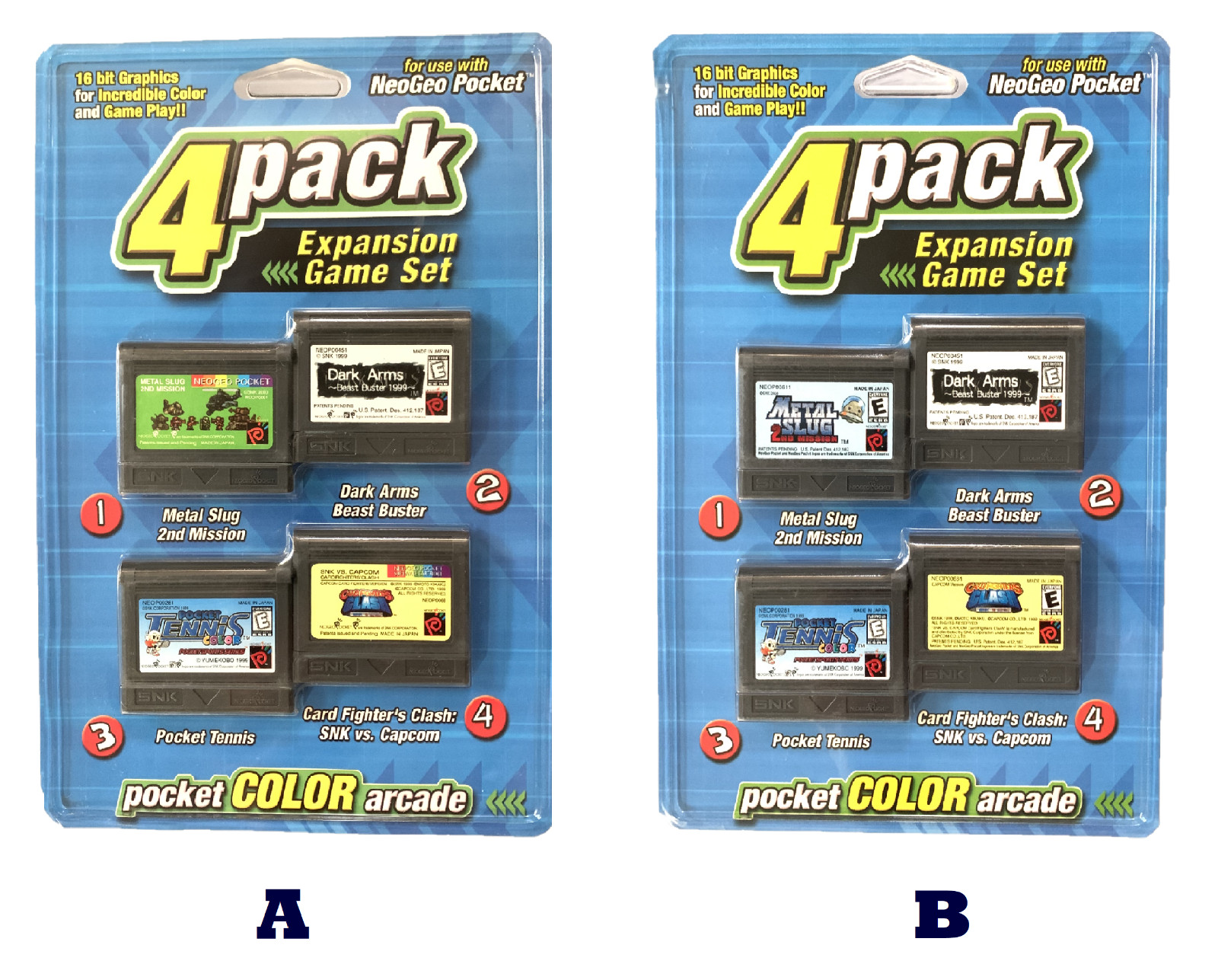 NEO GEO Pocket Color Games 4 Pack Expansion Game Set