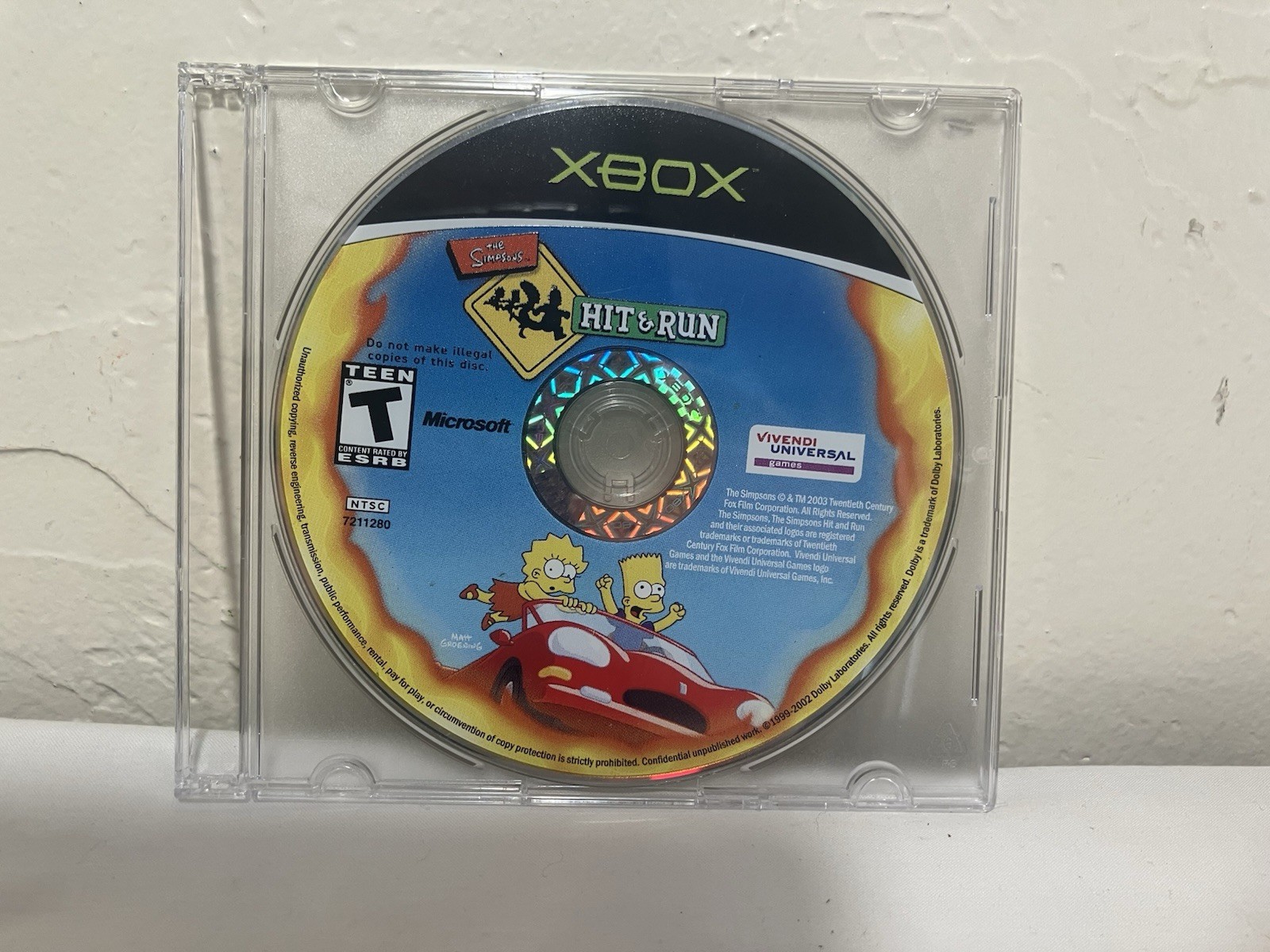 The Simpsons: Hit & Run Microsoft Xbox Disc Only Tested Works Fast Free Shipping