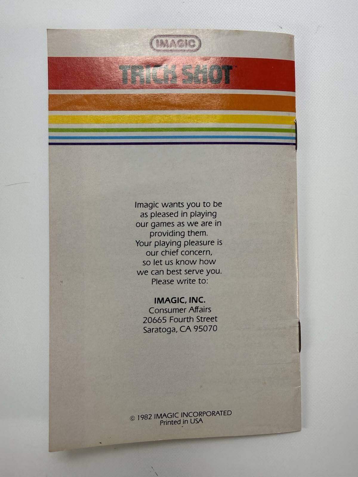 Atari 2600 Trick Shot CIB Complete In Box Imagic Pool Billiards Game