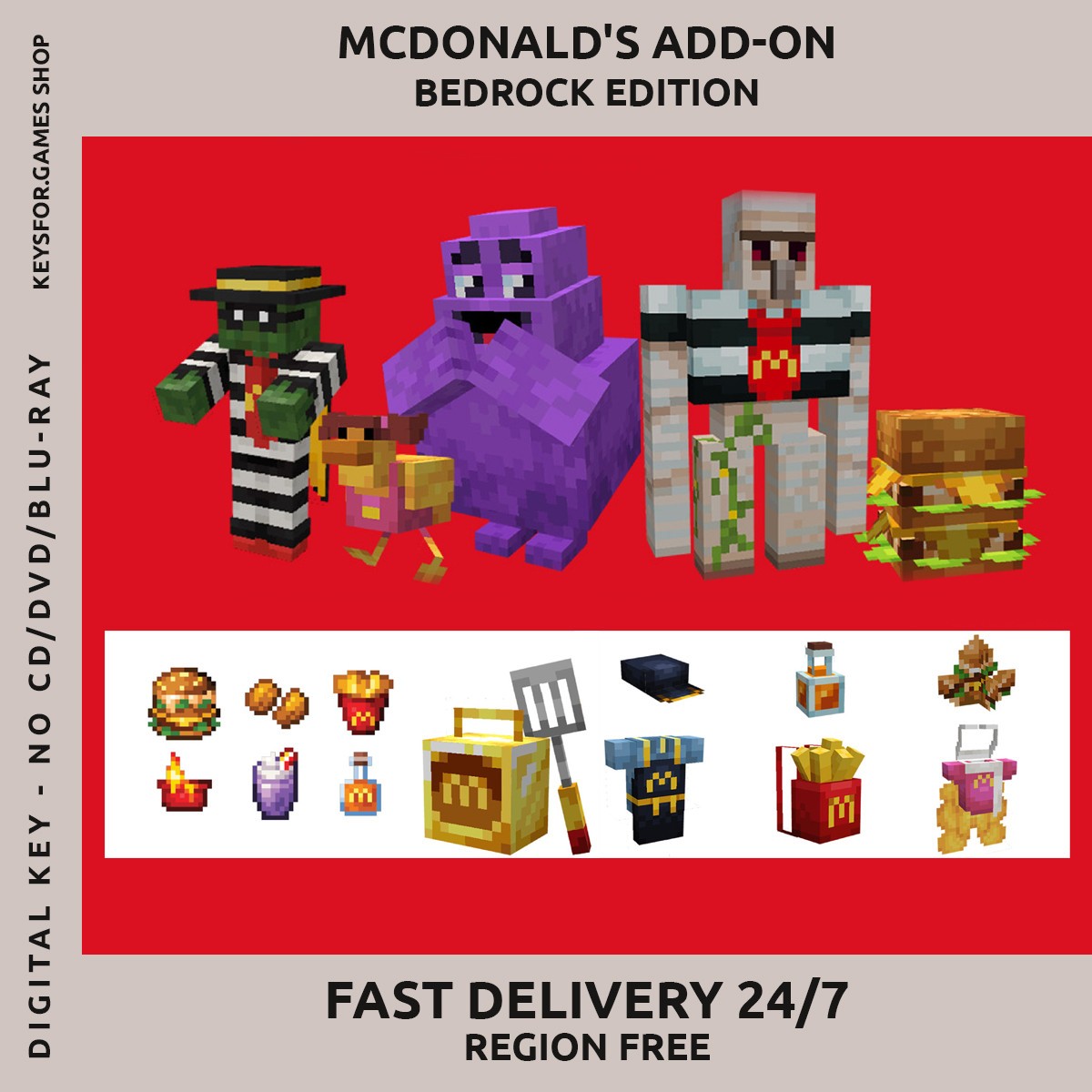 Minecraft Bedrock Skins | Region Free | MC | Edition | PC Xbox PlayStation Promo