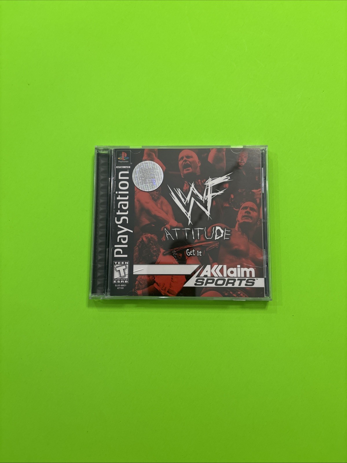 WWF Attitude (Sony PlayStation 1, 1999) PS1 Complete w/Manual Black Label