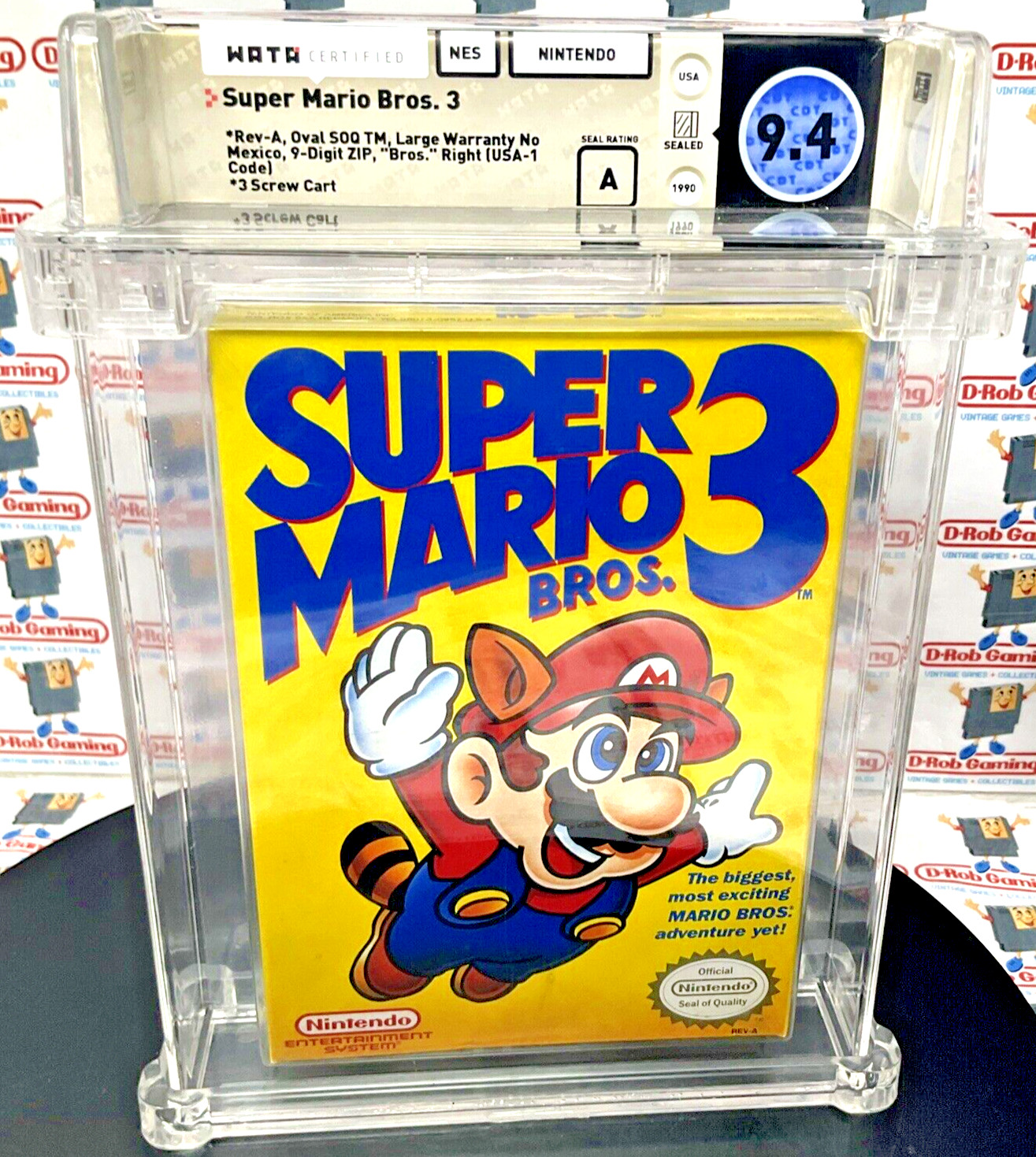 Super Mario Bros 3 Nintendo NES TM 1st Right Print Sealed VGA WATA CGC No Mexico