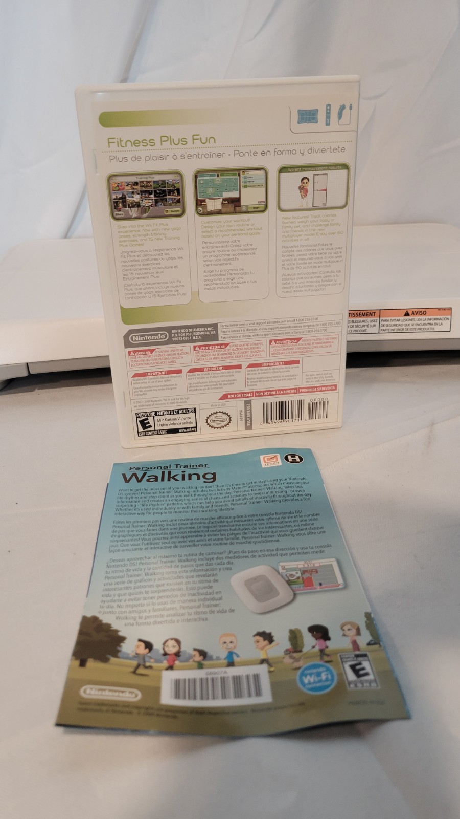 Nintendo Wii Fit Plus Balance Board Bundle w/ Game CIB Tested Working White…