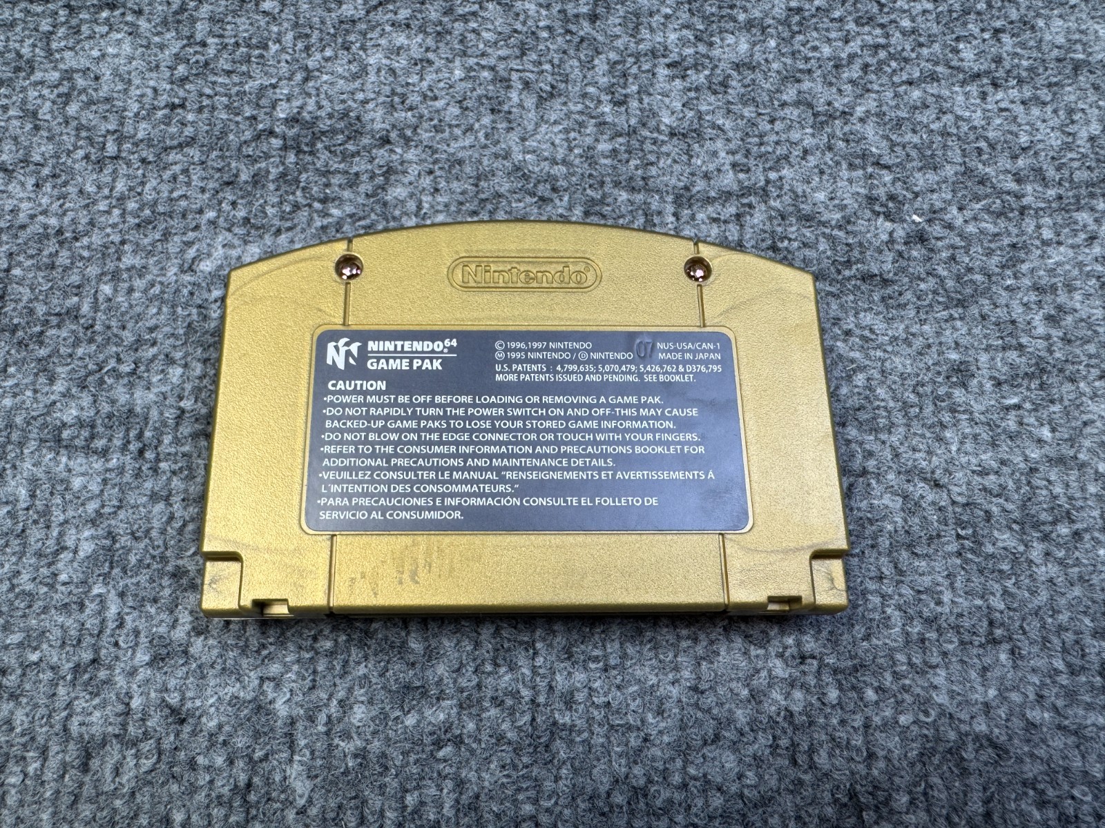 The Legend of Zelda: Majora’s Mask N64 Gold Holographic Collector’s Edition CIB