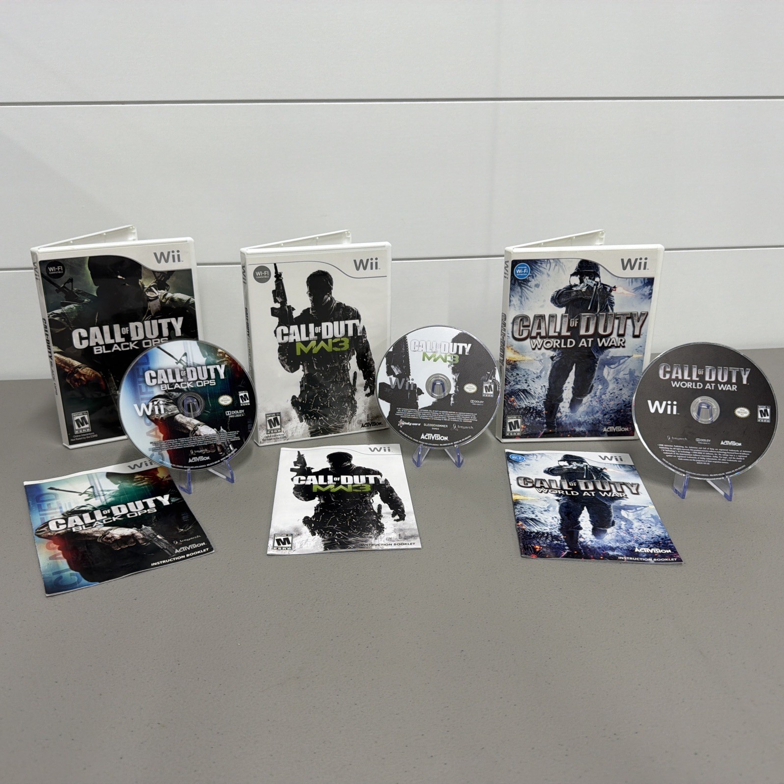 Nintendo Wii Call Of Duty Lot CIB Tested And Working Black Ops World At War MW3