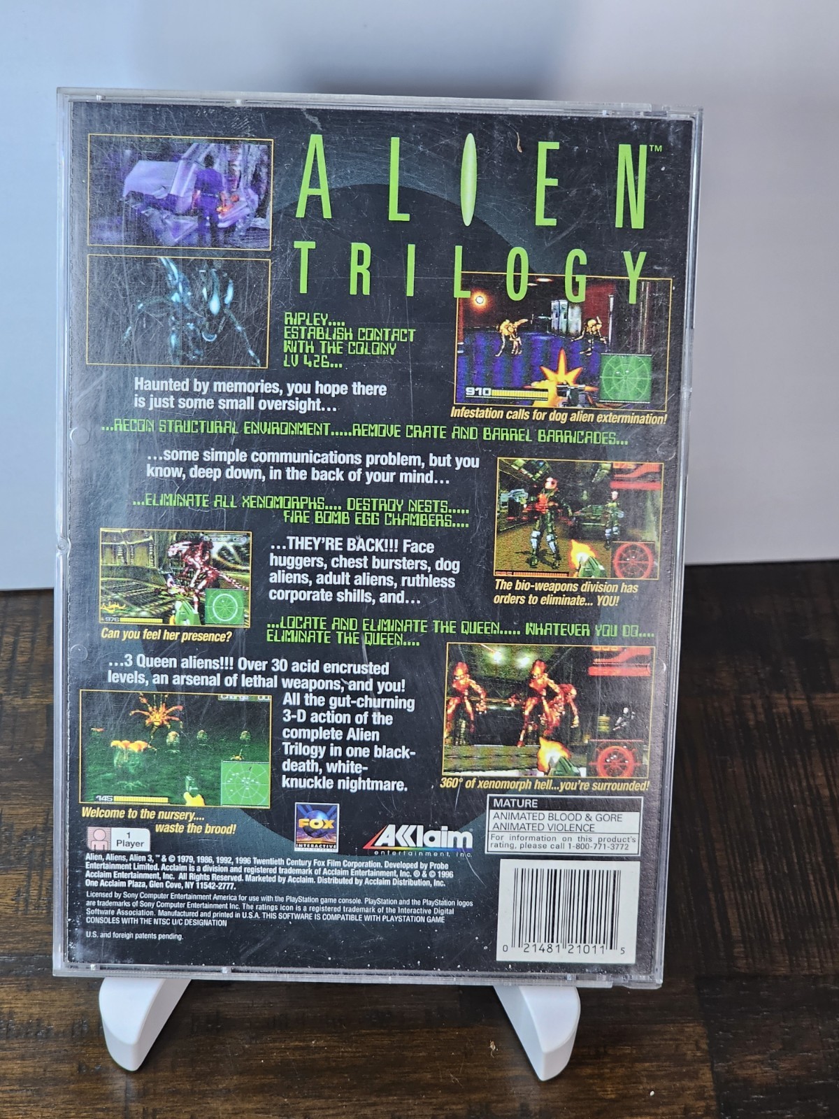 Alien Trilogy Sony PlayStation 1 Long Box, Complete In Box