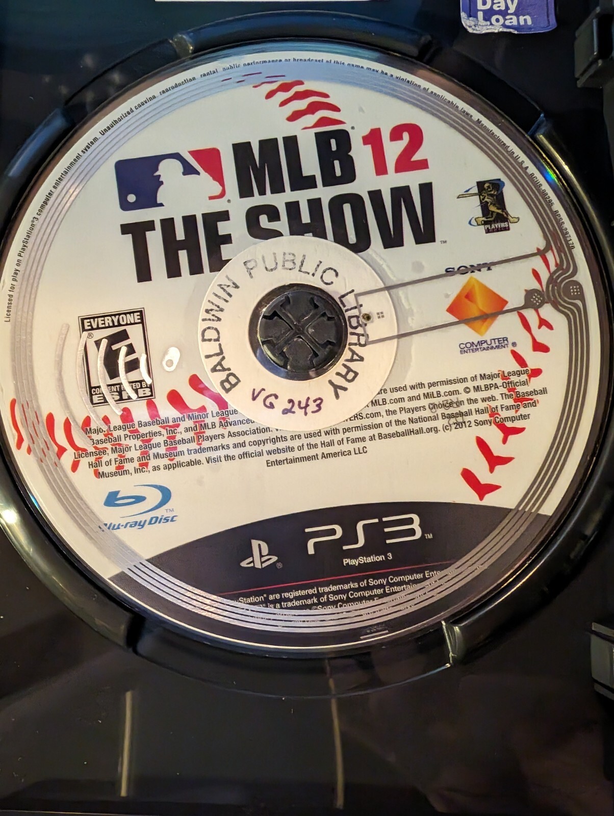MLB 12: The Show (Sony PlayStation 3, 2012) DISC ONLY