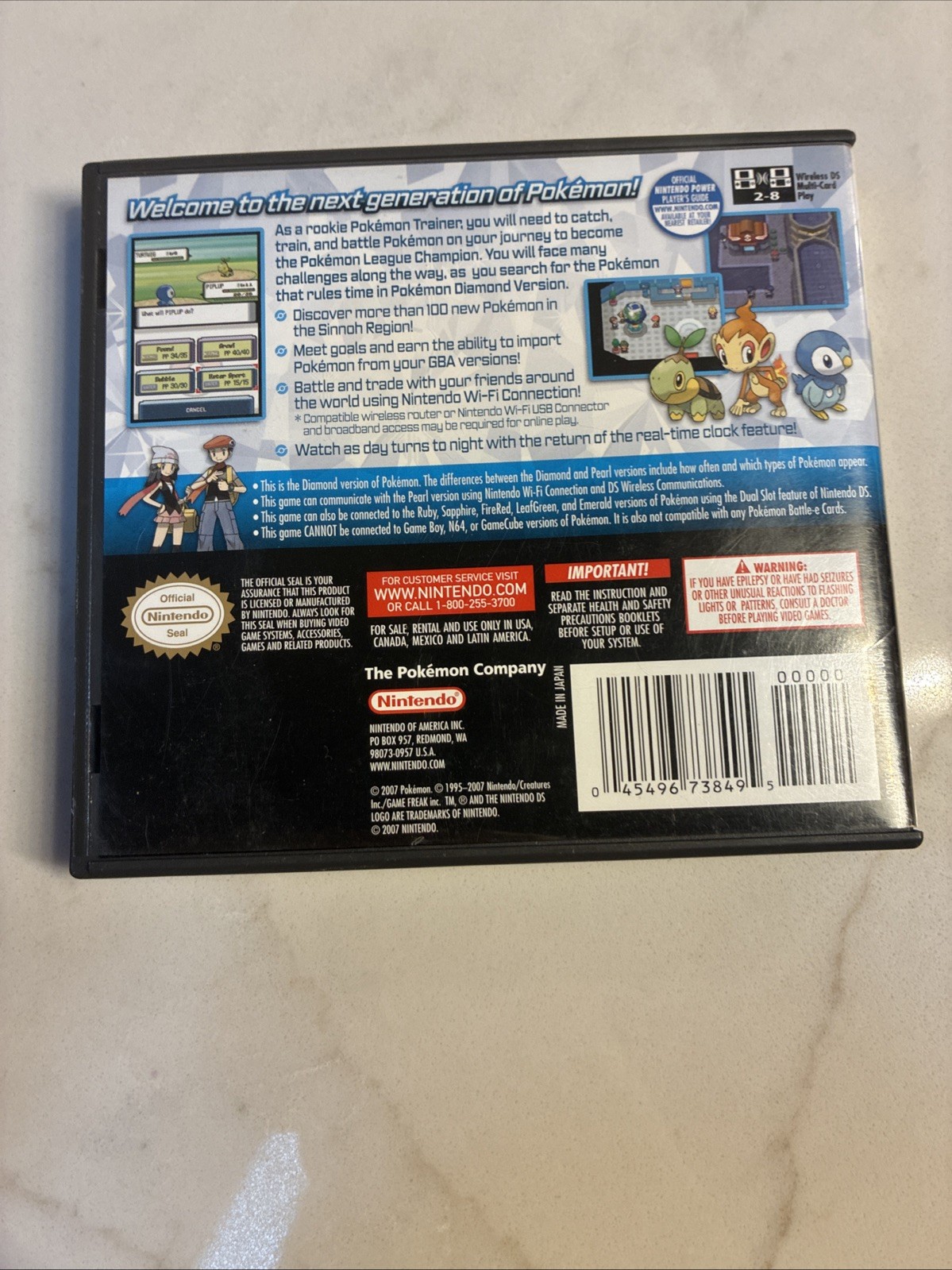 Pokémon: Diamond Version (Nintendo DS, 2007) – Authentic – CIB Complete – Tested