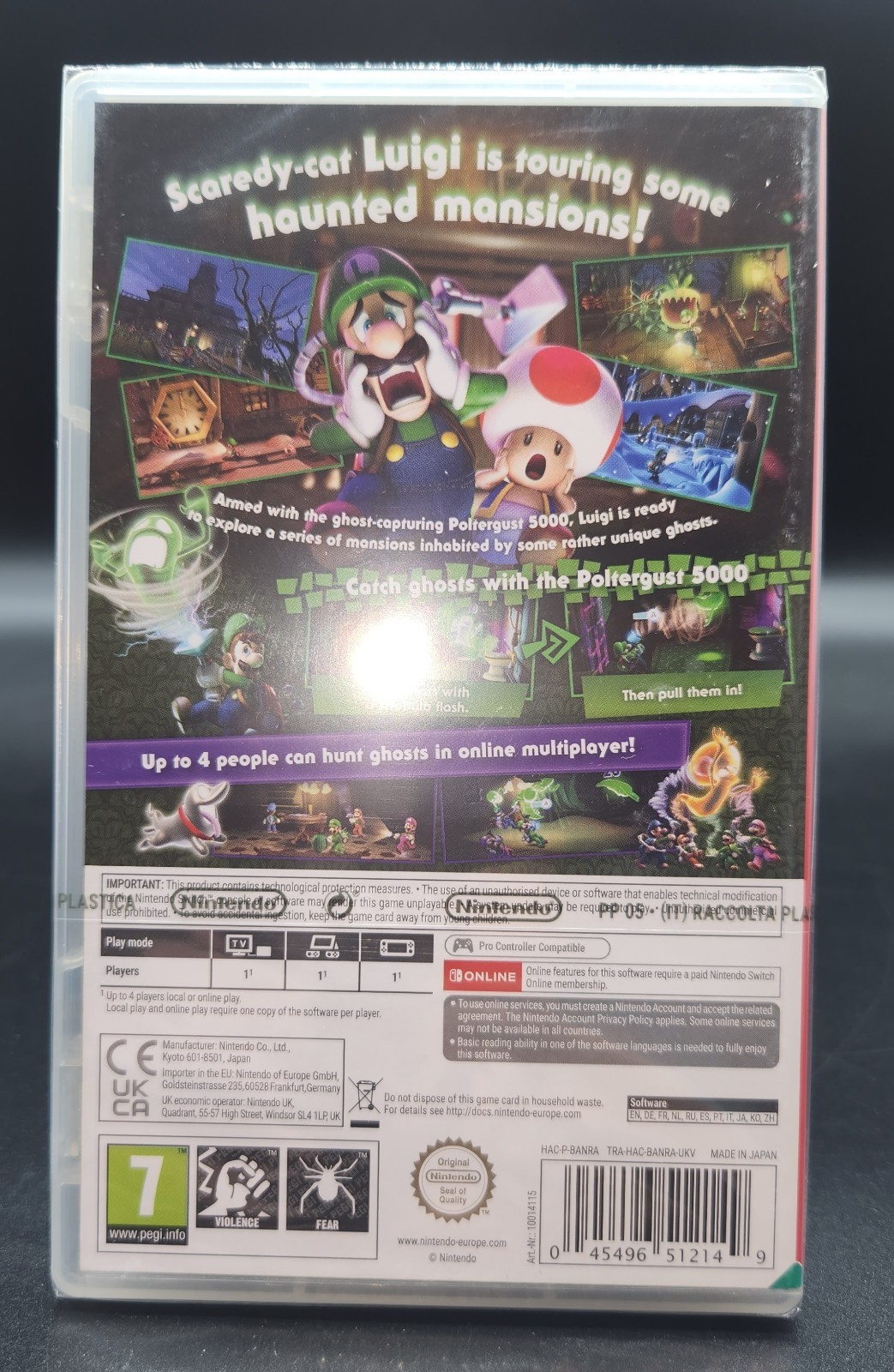 Luigi’s Mansion 2 HD Switch Video Game New Sealed