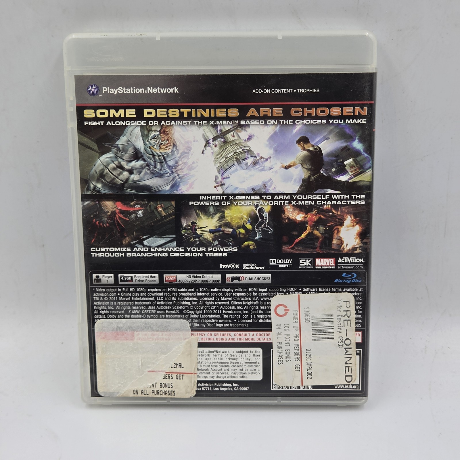 X-Men Destiny PS3 PlayStation 3 CIB