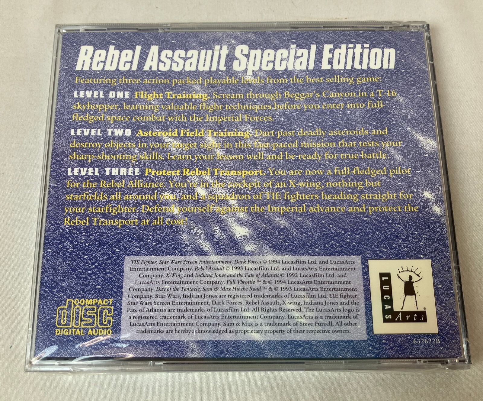 SEALED Star Wars Rebel Assault Special Edition IBM PC CD-ROM Lucas Arts