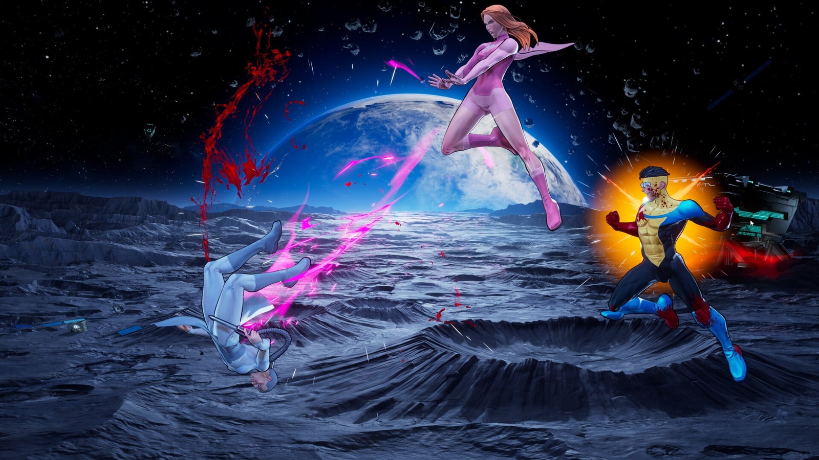 Skybound Games Invincible VS Physical Video Game, 3v3 Superhero Fighting,