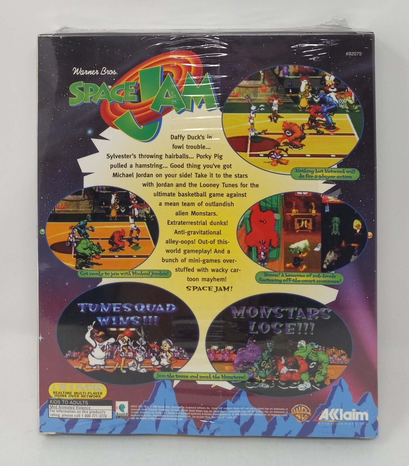 Michael Jordan Space Jam Tune Squad Big Box PC CD-ROM Game 1996 Acclaim SEALED