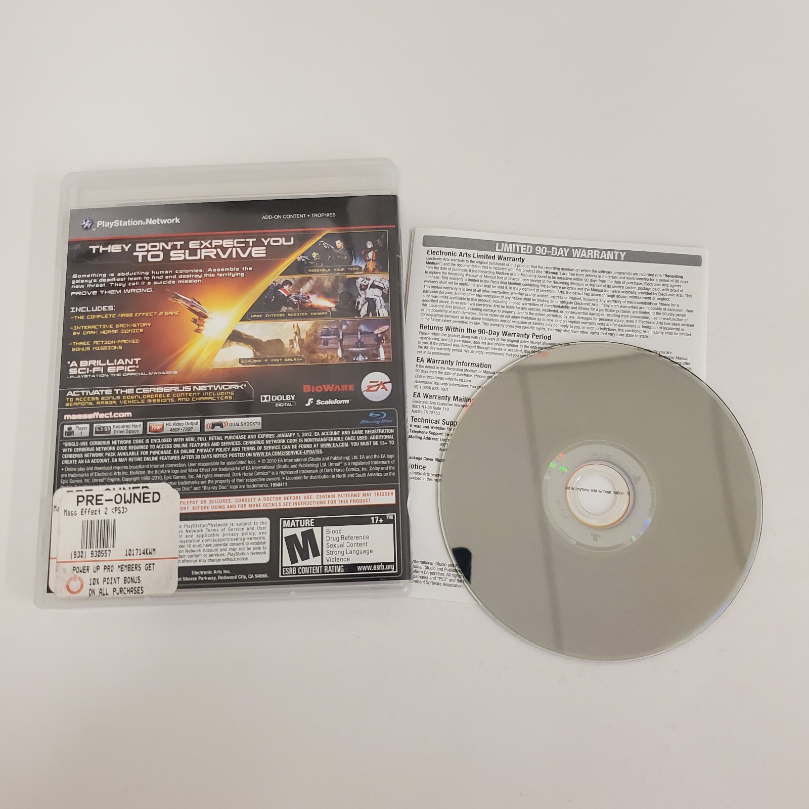 Mass Effect 2 PS3 PlayStation 3 – Complete CIB