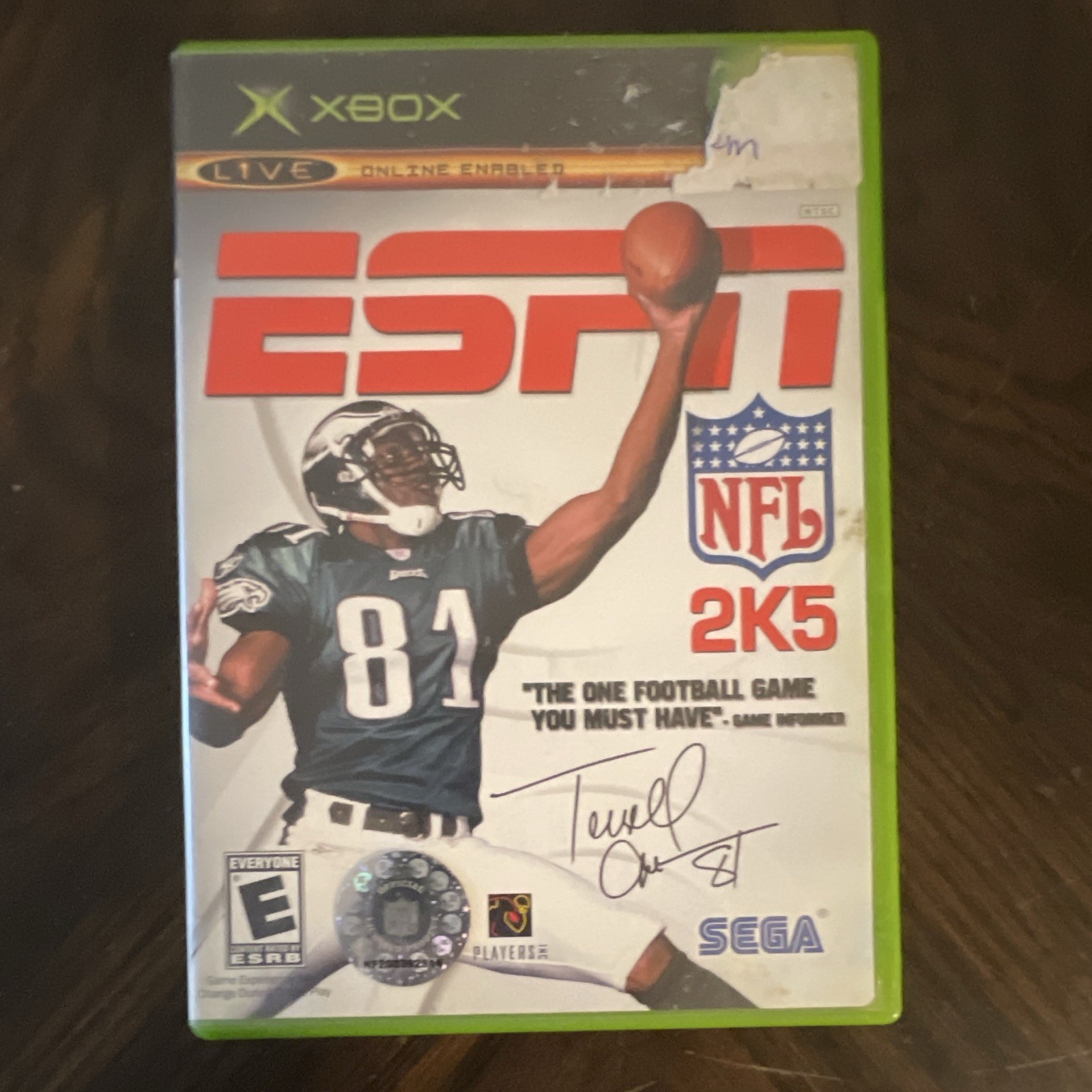 SEGA ESPN NFL 2K5 Microsoft Xbox NFL 2K Series Online Playability E