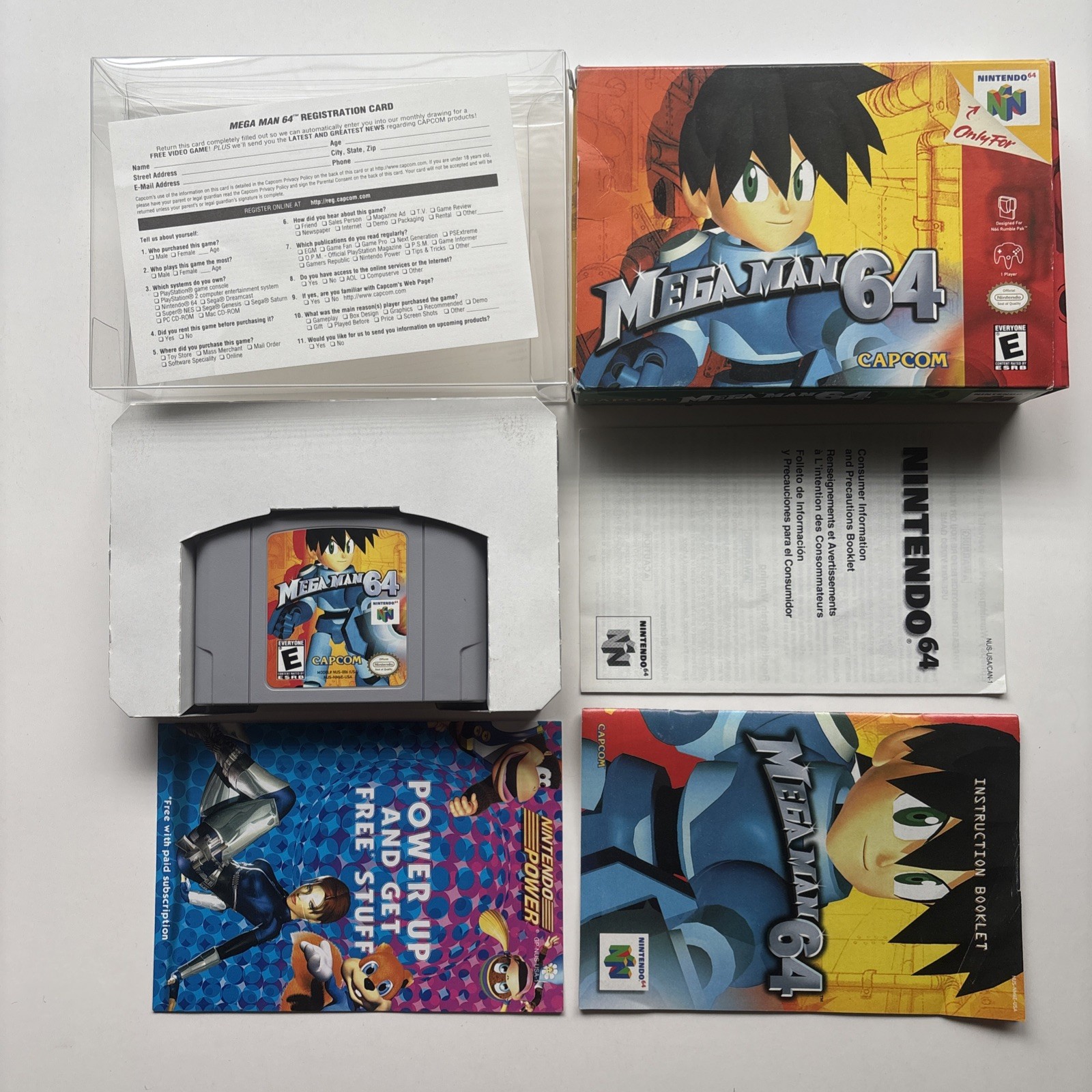 Mega Man Nintendo 64 N64 Authentic 100% Complete In Box CIB Reg Card Authentic