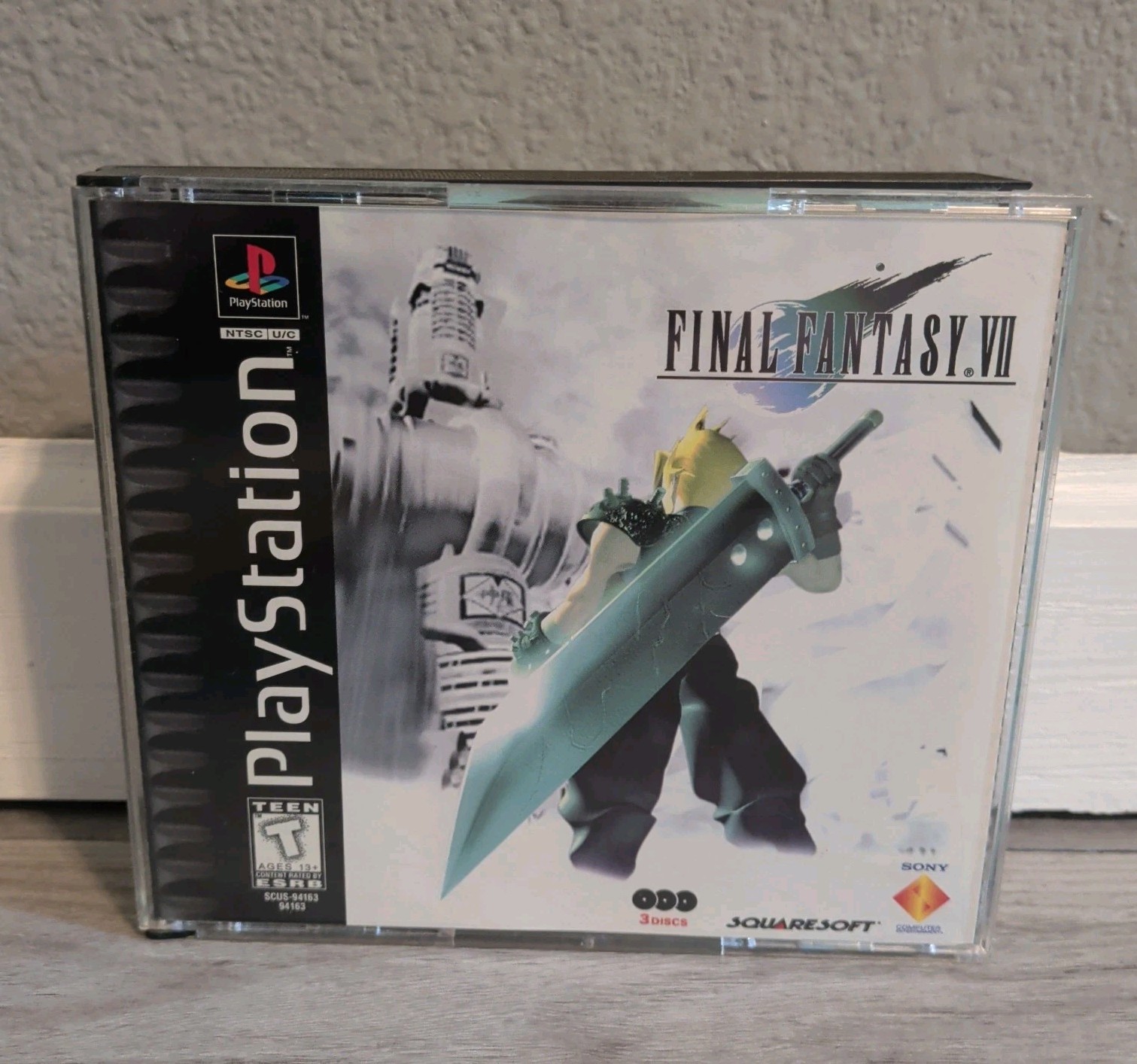 Final Fantasy VII 7 Black Label Ps1 Complete CIB Tested NICE