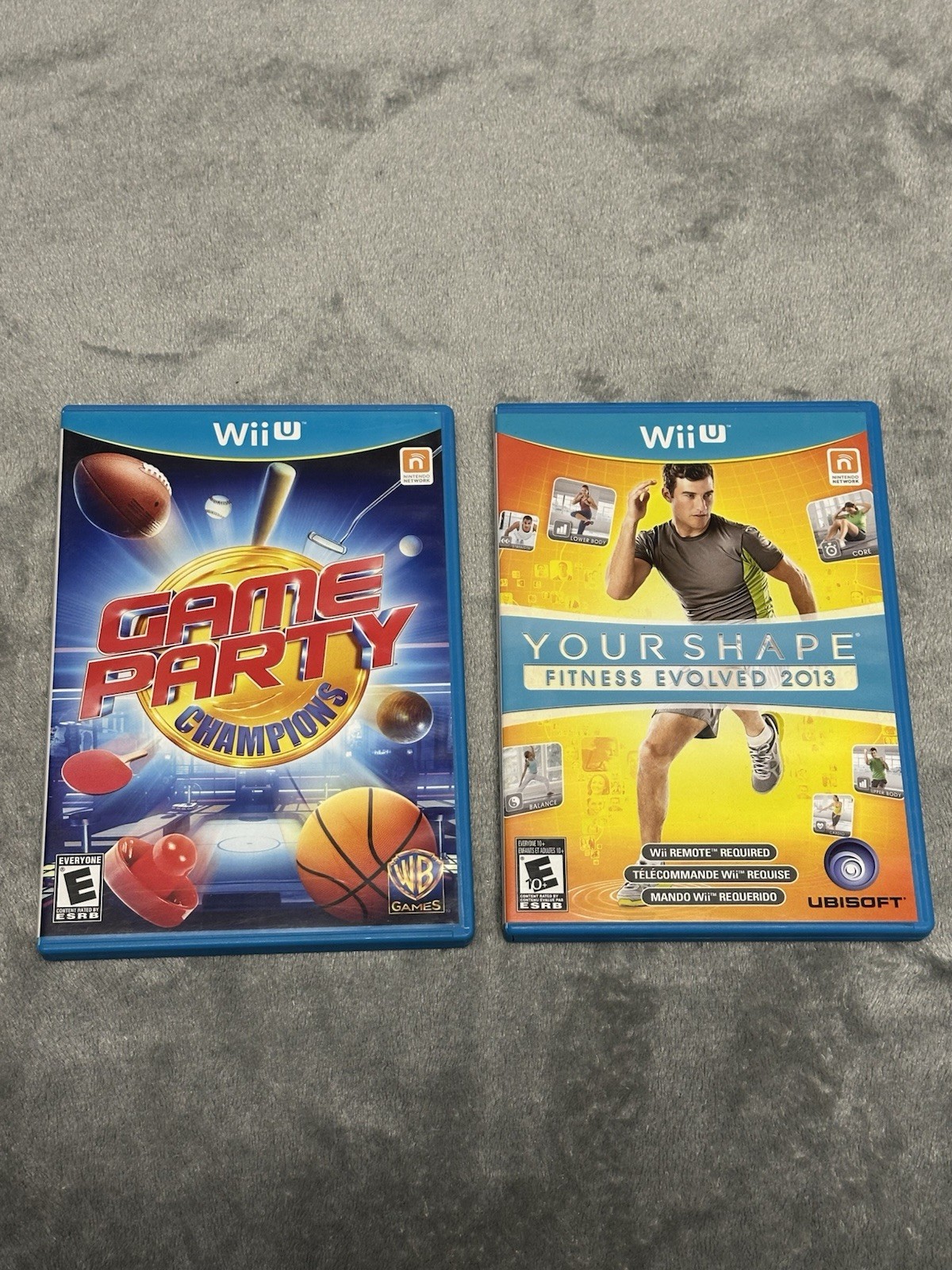Nintendo Wii U Lot Of 2 Your Shape Fitness Evolved 2013 Game Party Champions CIB