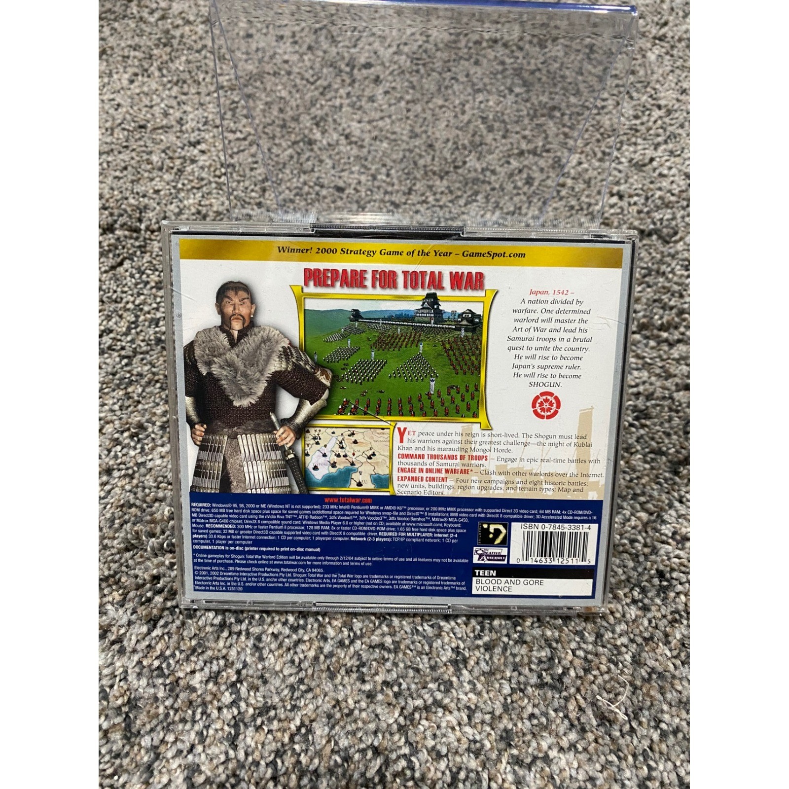 EA Shogun Total War Warlord Edition PC Games N/A Silver Excellent Missing Disc 1