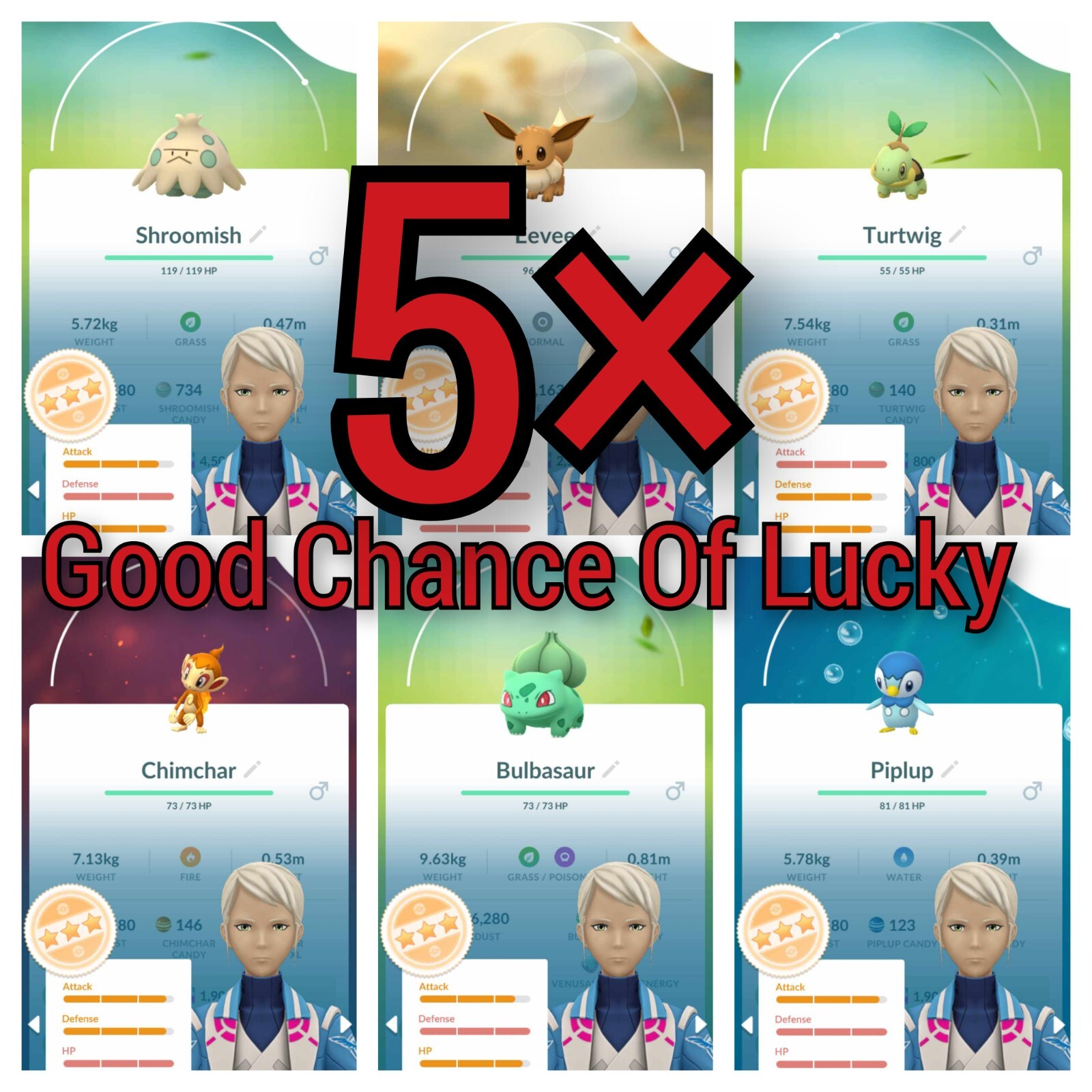 Pokemon Go Trading 5× – choose one!! Great Chance Of Lucky & Good IV!!