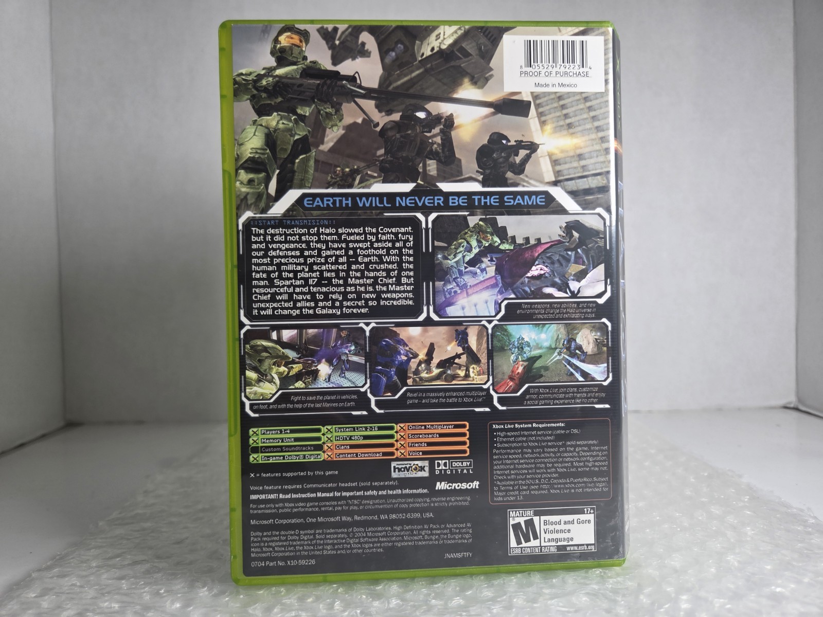 Halo 2 Microsoft Xbox Orginal Complete In Box CIB Tested Resurfaced Bungie OEM