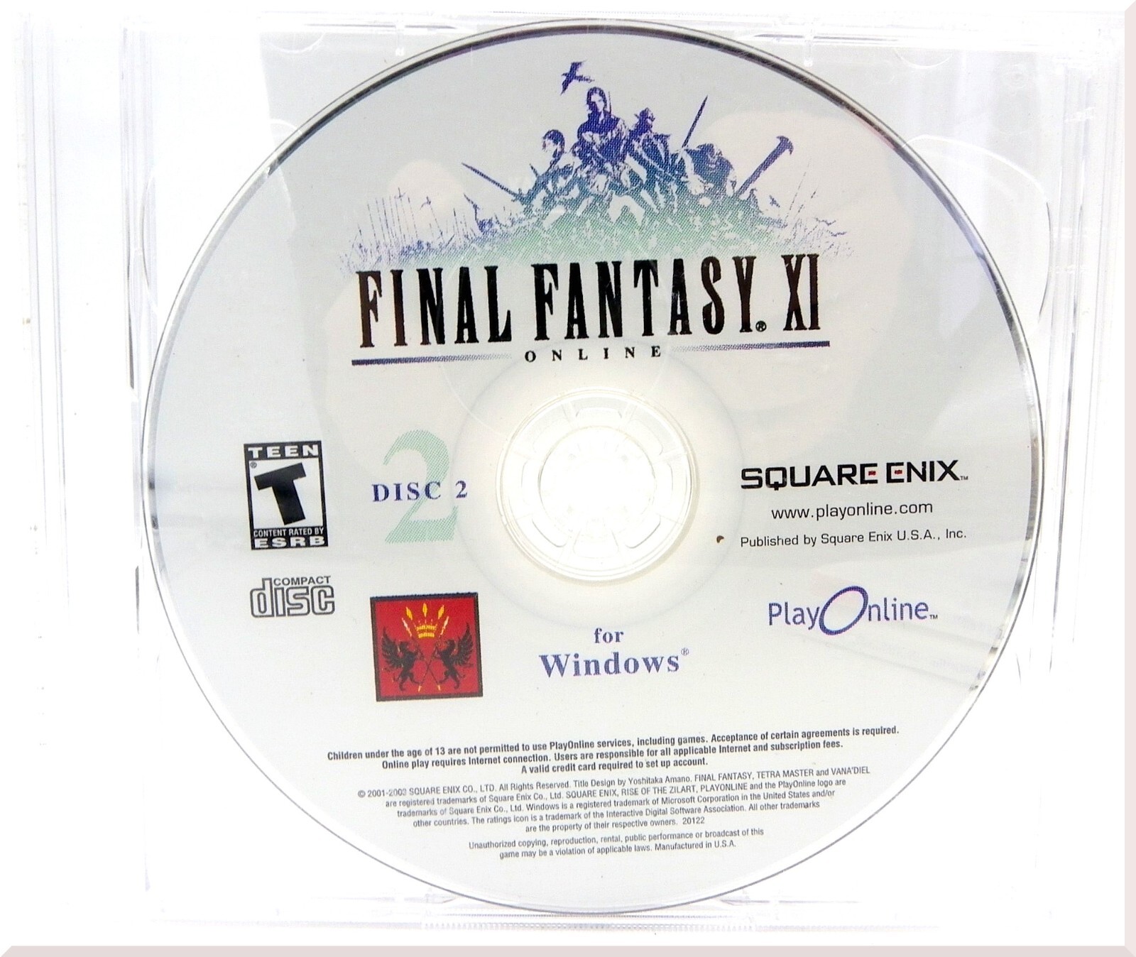 Final Fantasy XI PC CD-Rom Role Playing Game By Square Enix MMORPG 2003