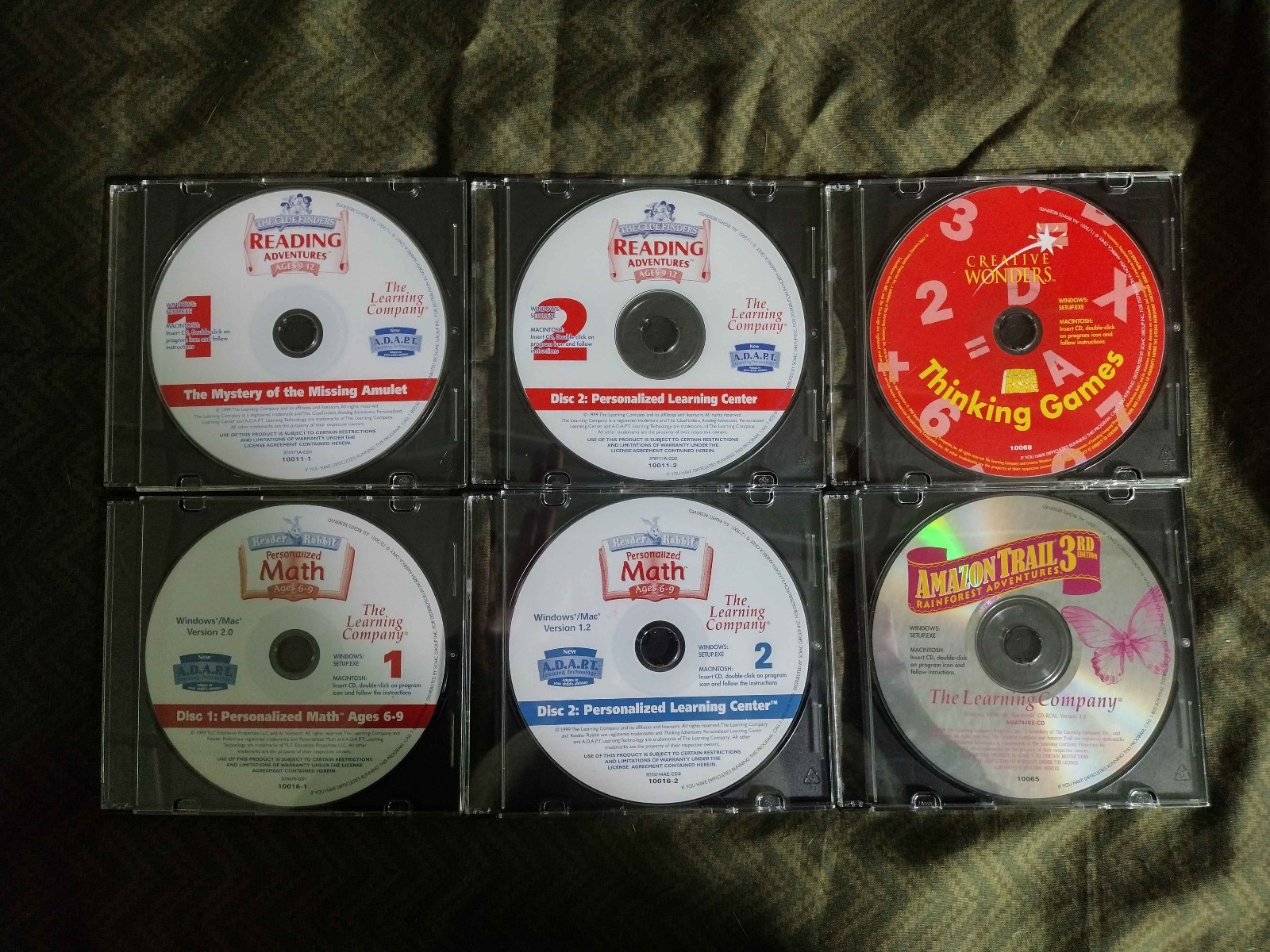 Lot of The Learning Company PC CD-ROM Games (1998-1999)