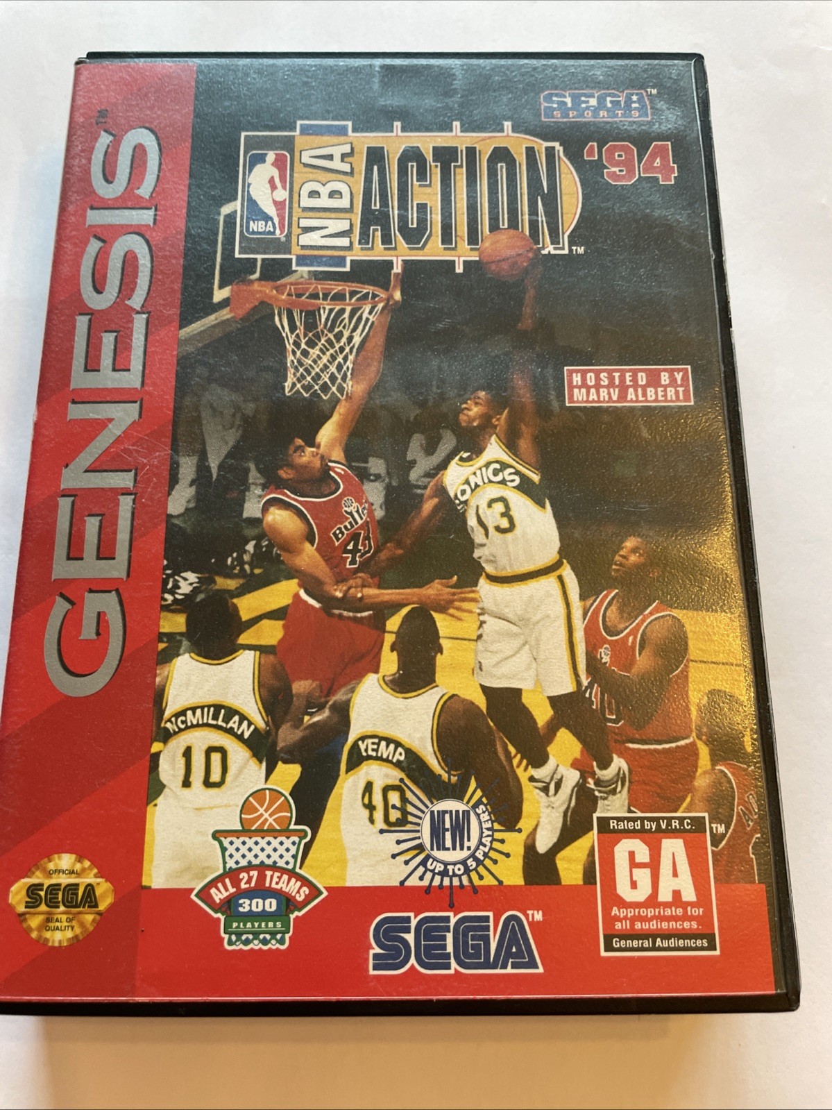 NBA Action ’94 (Sega Genesis, 1994) Complete In Box- Tested