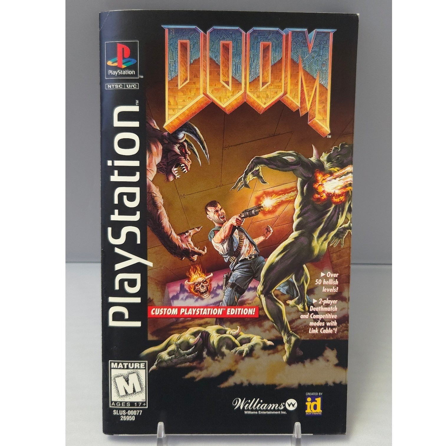 DOOM 1995 – PS1 Long Box – Complete (CIB) Reg Card & Foam Insert- Tested WORKING