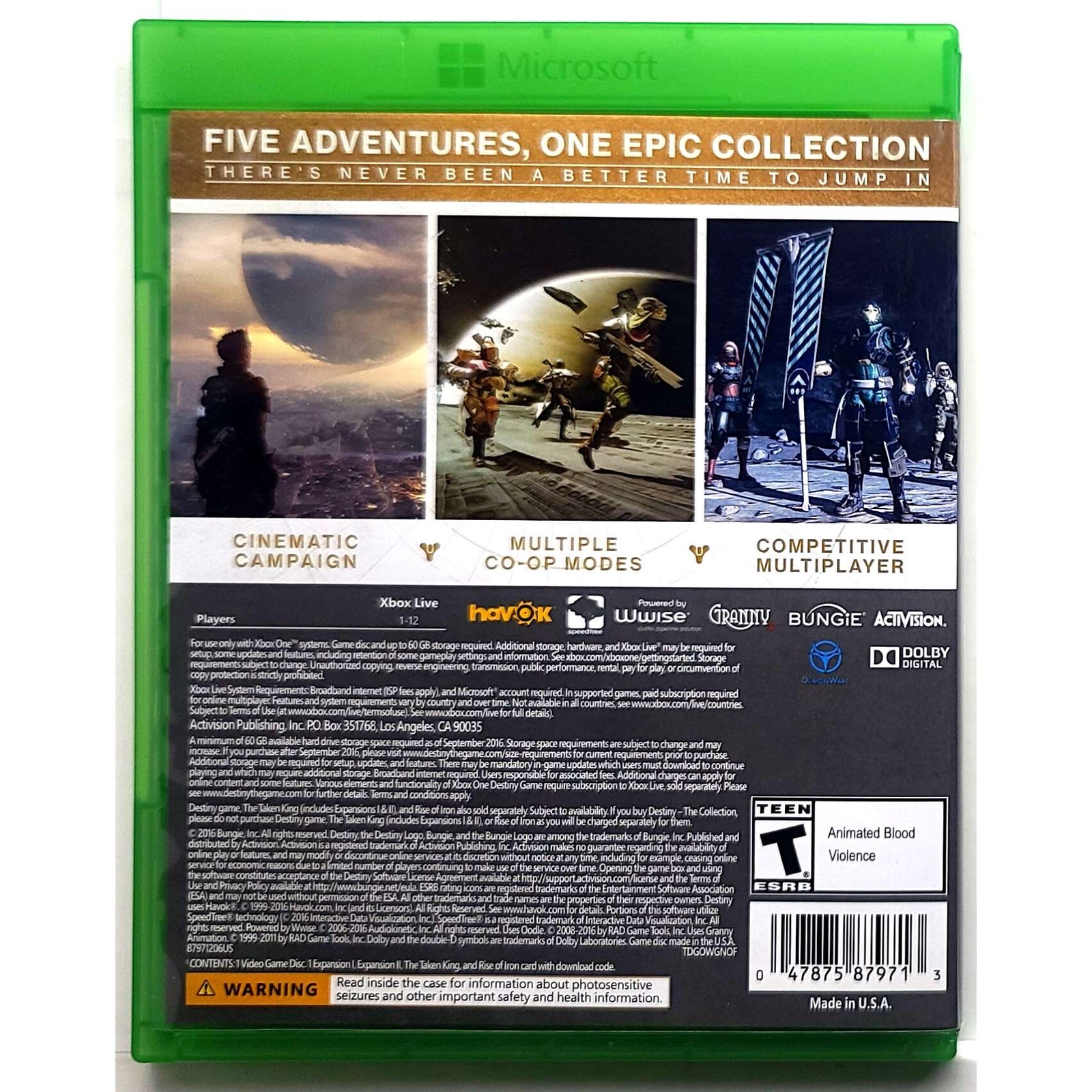 Destiny The Collection – Microsoft Xbox One Pristine Tested 1Y Guarantee
