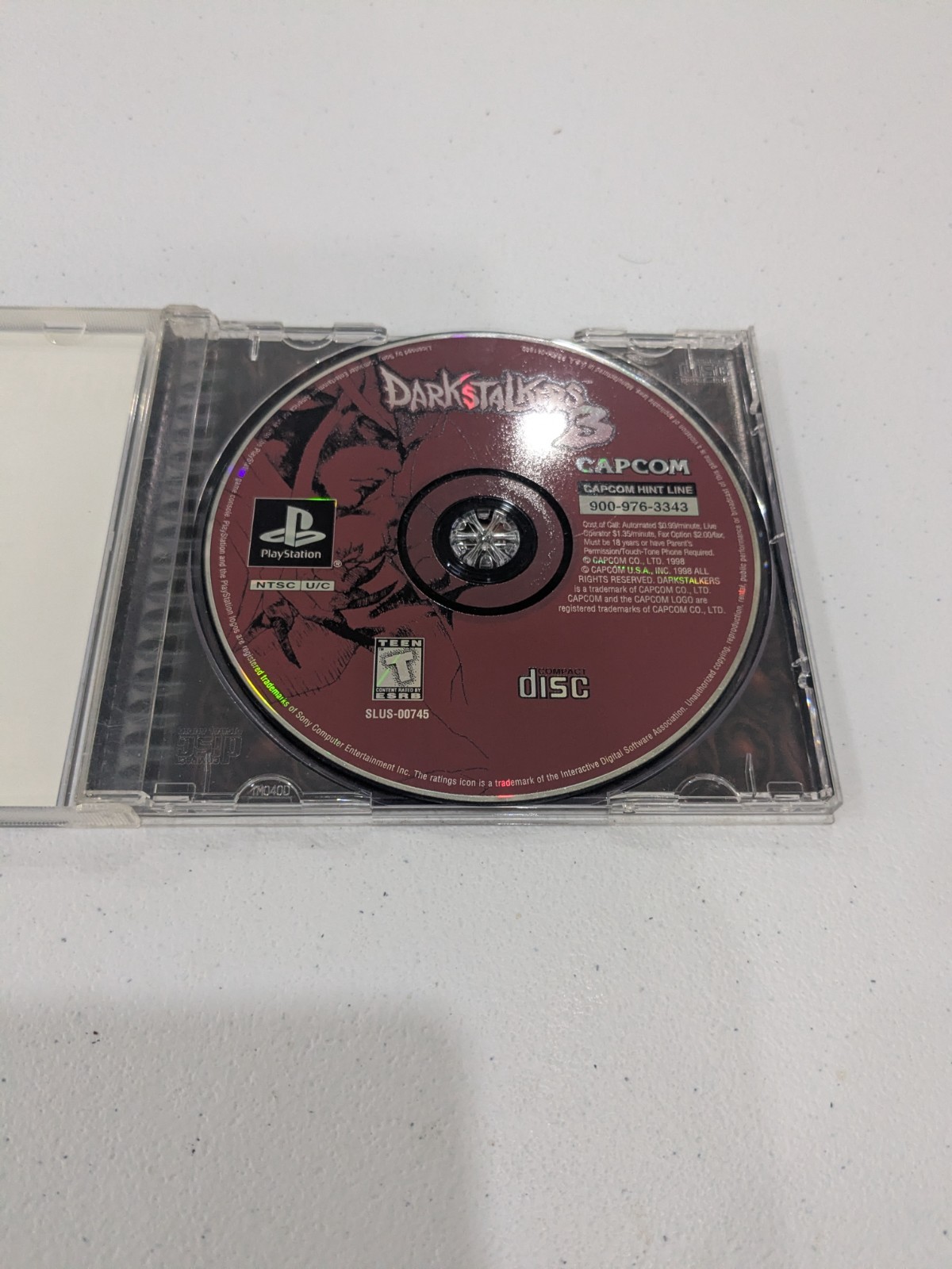 P1 Darkstalkers 3 Sony PlayStation 1 No Manual Polished Disc