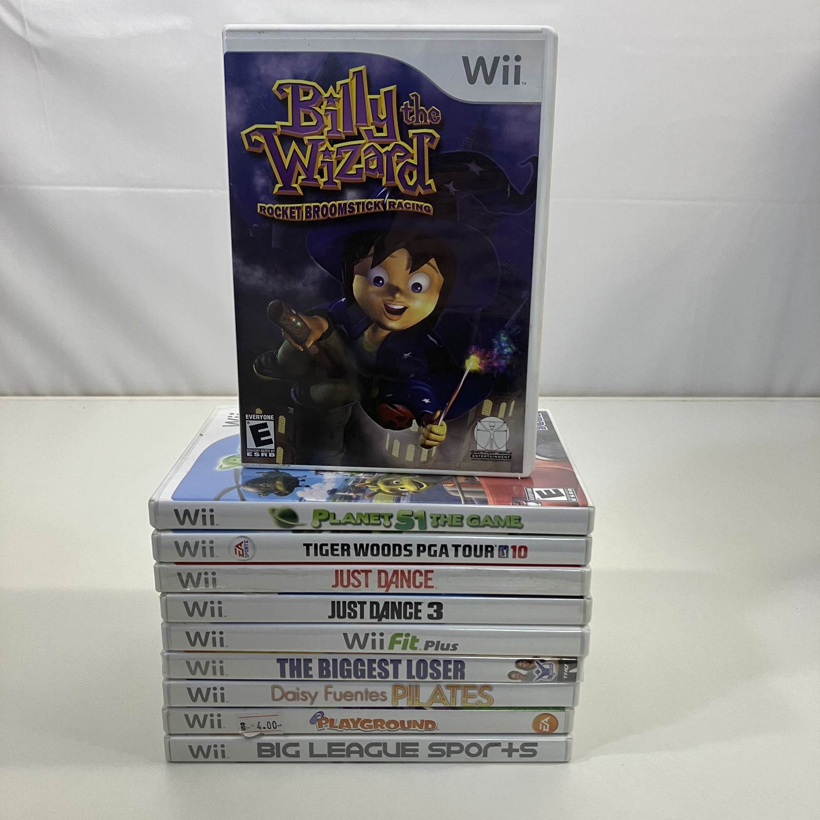 Nintendo Wii 10 Misc Video Games Lot Just Dance Planet 51 Billy the Wizard Sport