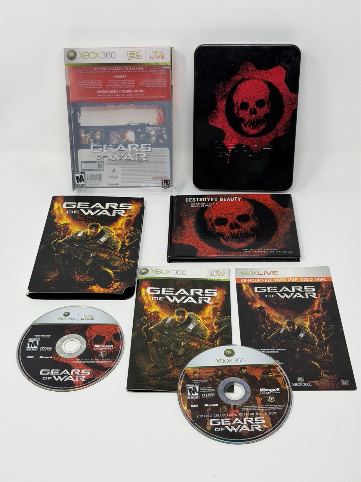 Gears of War – Limited Collector’s Edition (Microsoft Xbox 360) CIB – Tested