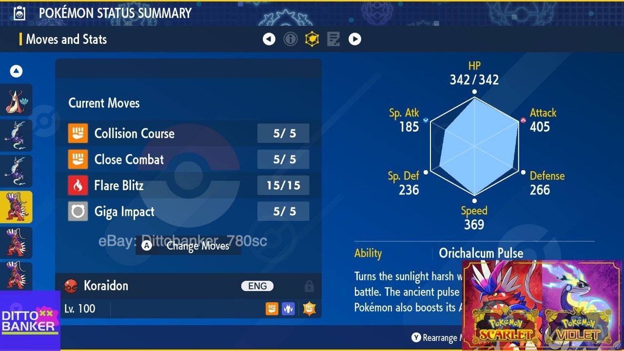 Pokemon Scarlet/Violet✨SHINY KORAIDON & MIRAIDON Evęnt Ver. Both Tradę/No Code!!