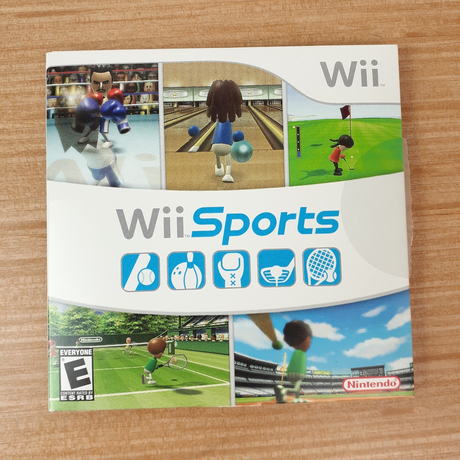 Wii Sports (Nintendo Wii, 2006) With Cardboard Sleeve Manual Tested Working