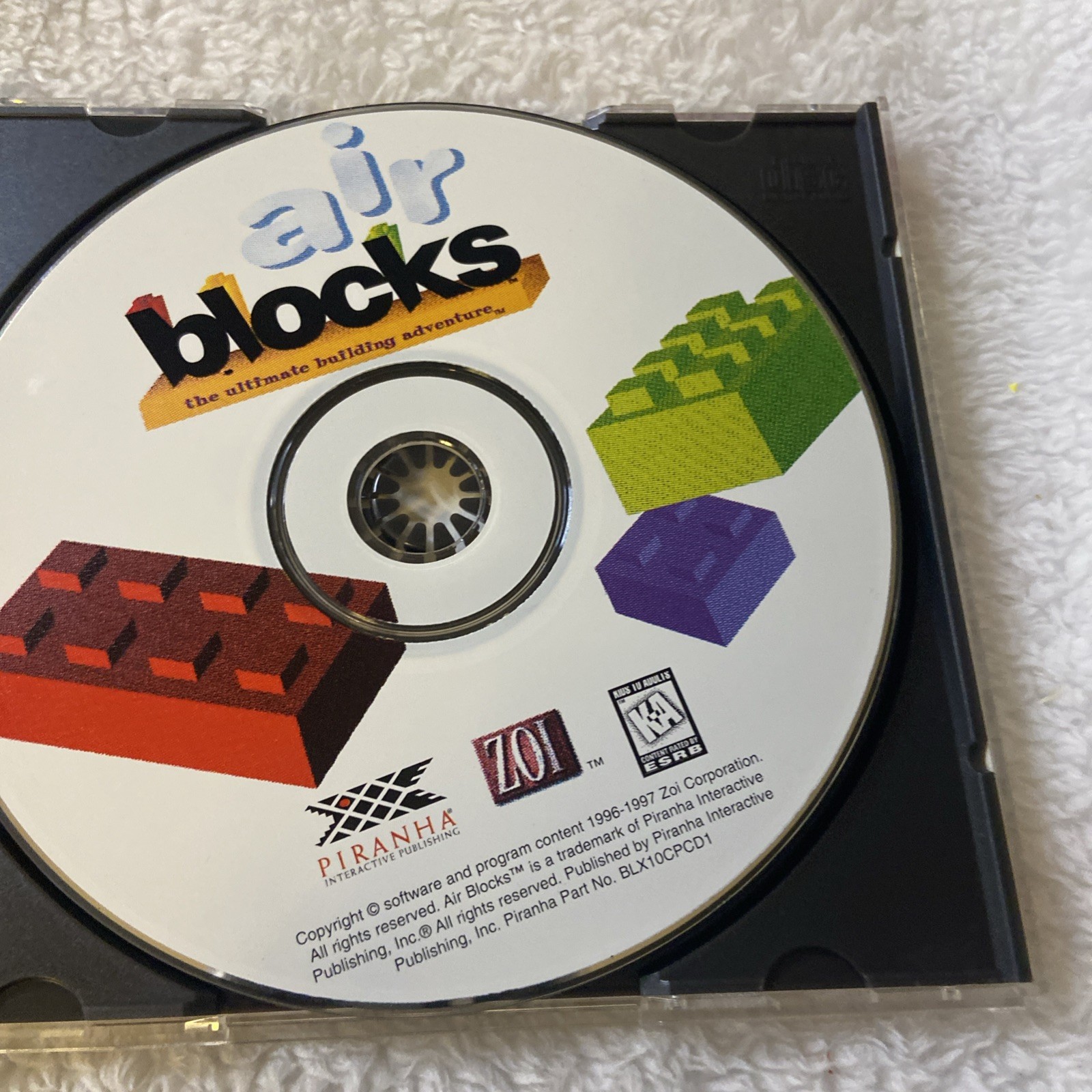 Air Blocks PC CD ROM Game The Ultimate Building Adventure 1997-1997 Vtg