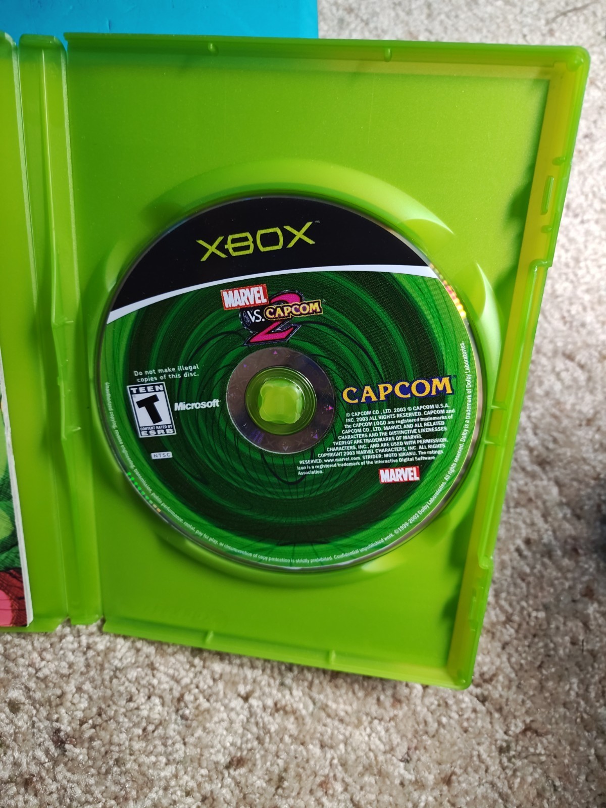 Marvel vs. Capcom 2 (Microsoft Xbox, 2003) Complete