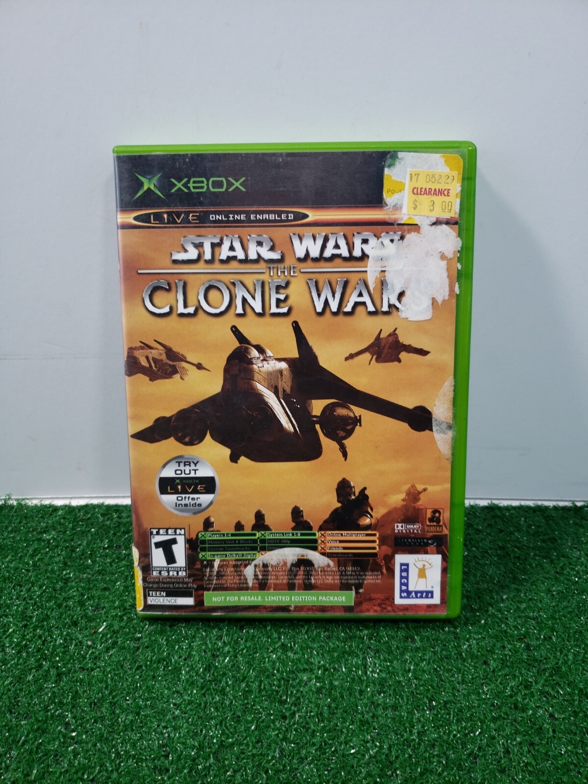 Star Wars Clone Wars/Tetris Worlds COMPLETE Original XBOX CIB – Tested