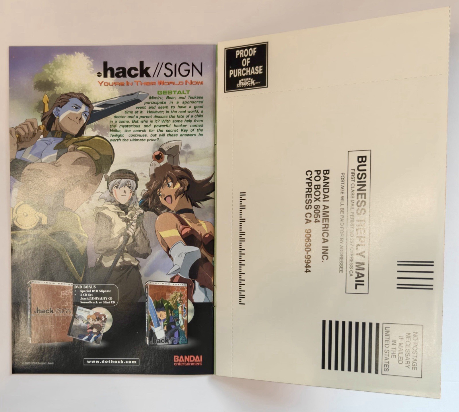 .hack Vol 1 2 3 PS2 Complete CIB – Infection Mutation Outbreak + Liminality DVDs