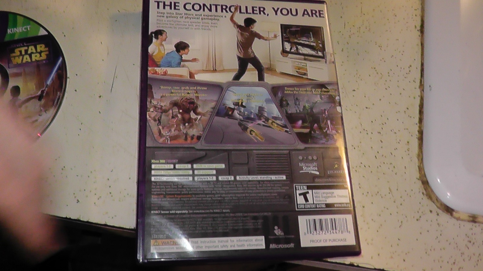 tested xbox 360 kinect star wars working + box & inserts