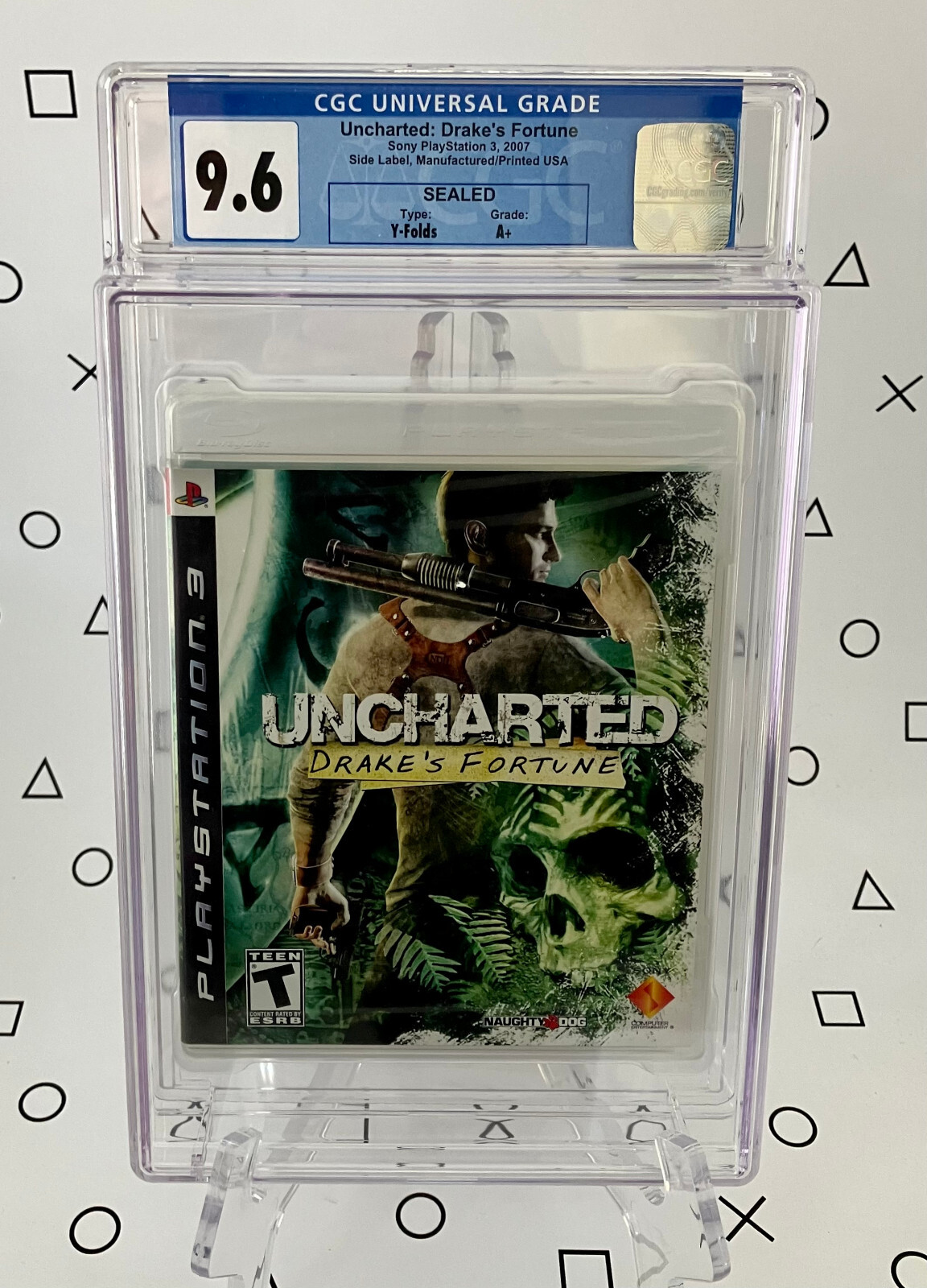 Uncharted: Drake’s Fortune Sealed – PS3 – First Print – CGC 9.6, A+ – Key Title
