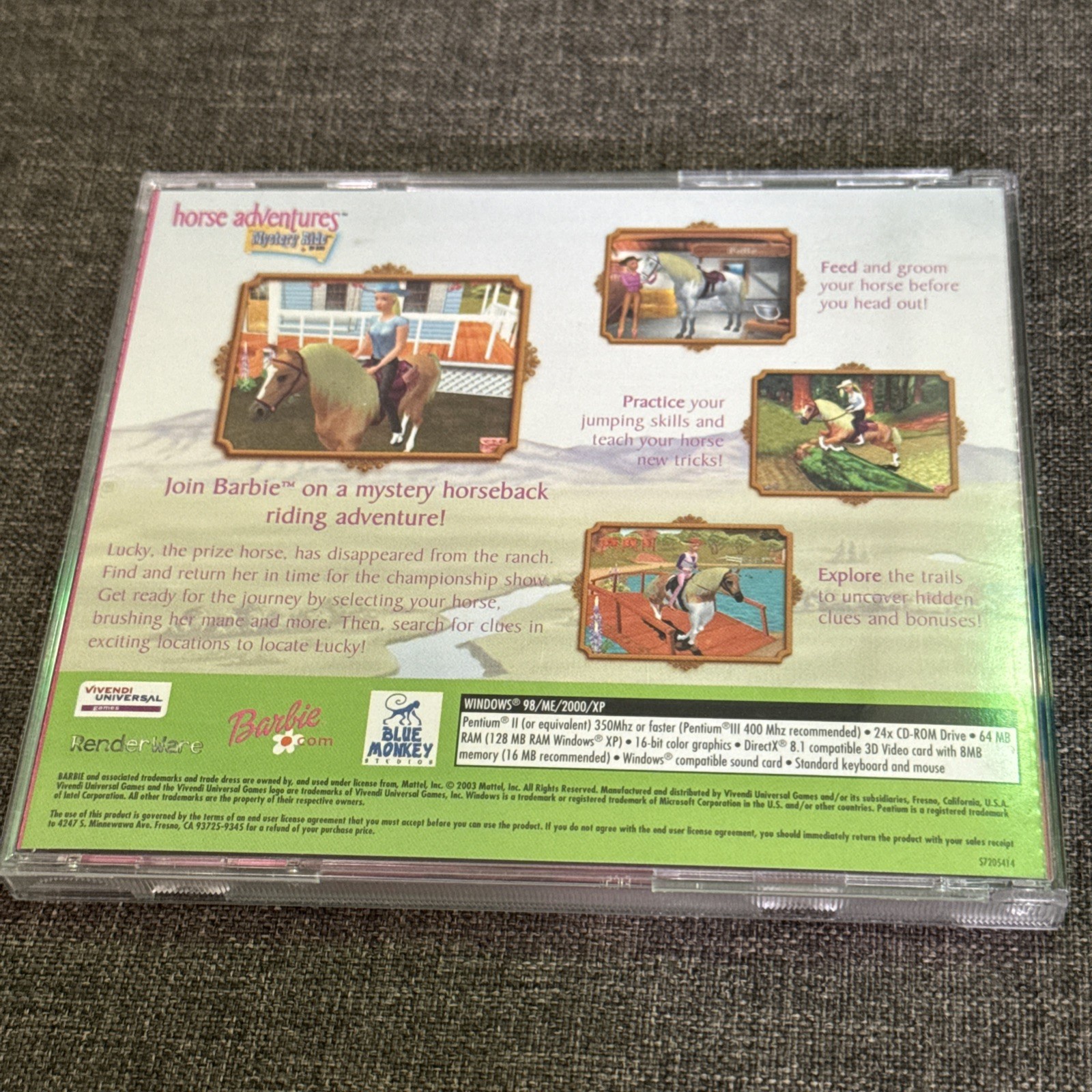 Barbie Horse Adventures: Mystery Ride Windows 98 PC CD-ROM, 2003