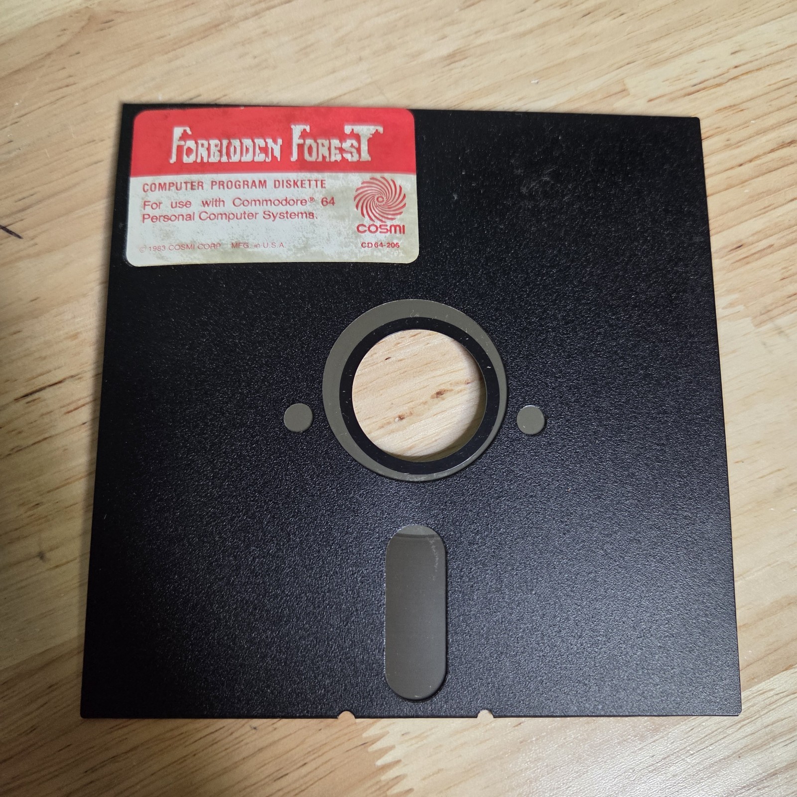 Forbidden Forest 1983 Cosmi Commodore 64 Atari 5.25″ Floppy, Untested